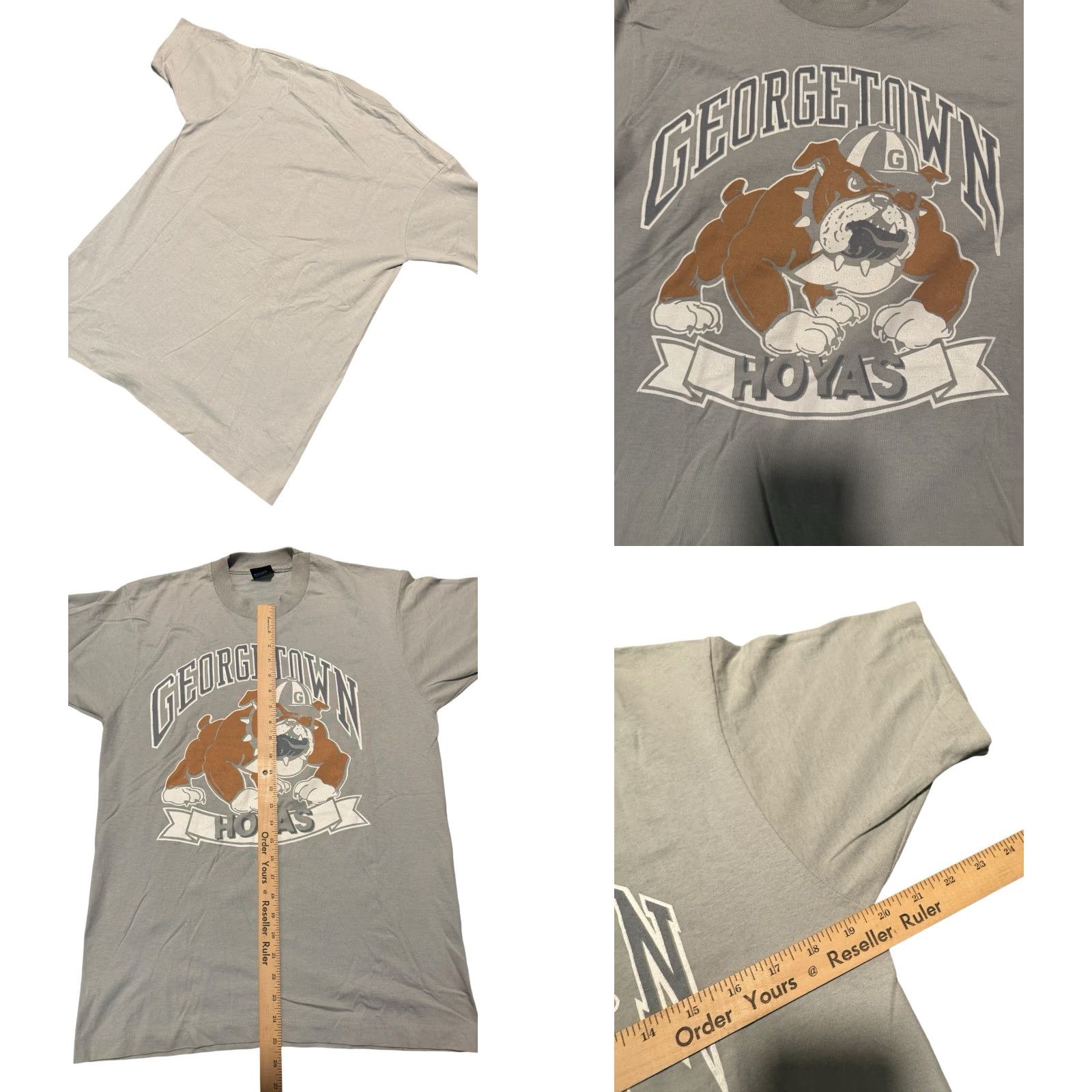 Vintage VINTAGE Georgetown Hoyas University Bulldog Single Stitch T-Shirt Gray L MEN US Shirt Size US L / EU 52-54 / 3 - 8 Thumbnail