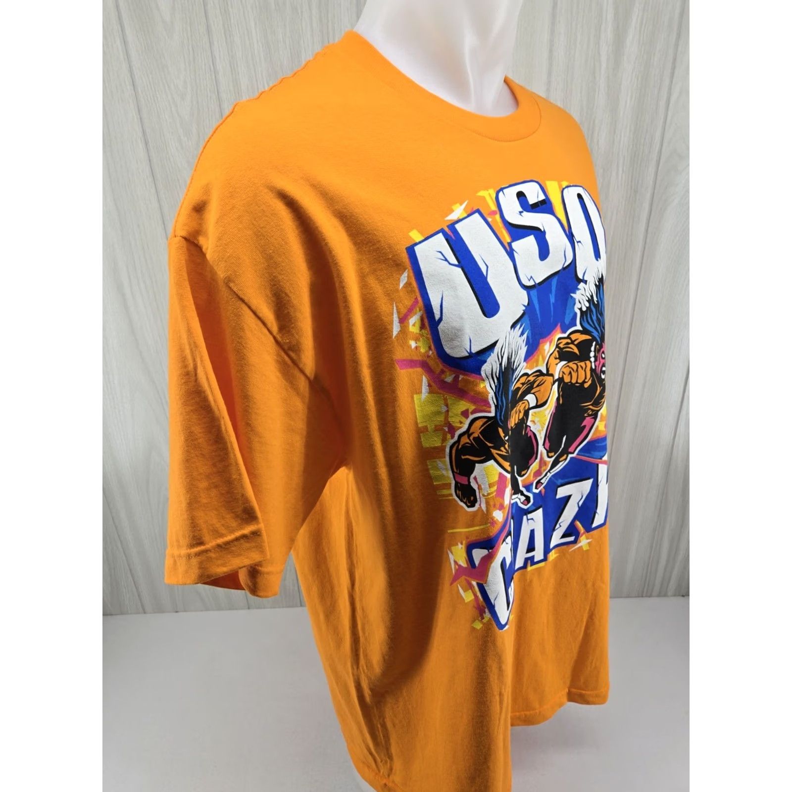 Vintage WWE The Usos T Shirt Usos Crazy Jey Uso Jimmy Uso Orange XL Shirt Men Regular Short Sleeve Graphic Print 2020-2029 Vintage No Size US XL / EU 56 / 4 - 7 Thumbnail