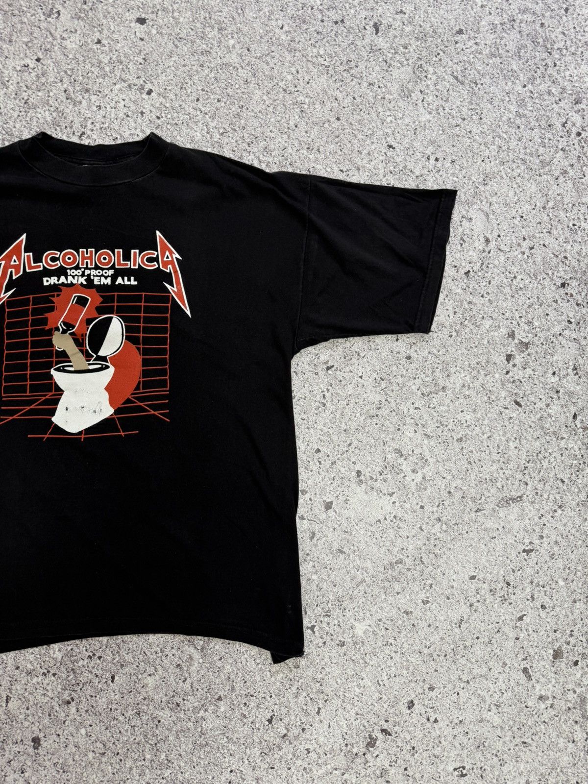 Band Tees × Vintage Vintage 1990’s Metallica Alcoholica Drank ‘em All T-Shirt Size US XL / EU 56 / 4 - 4 Thumbnail
