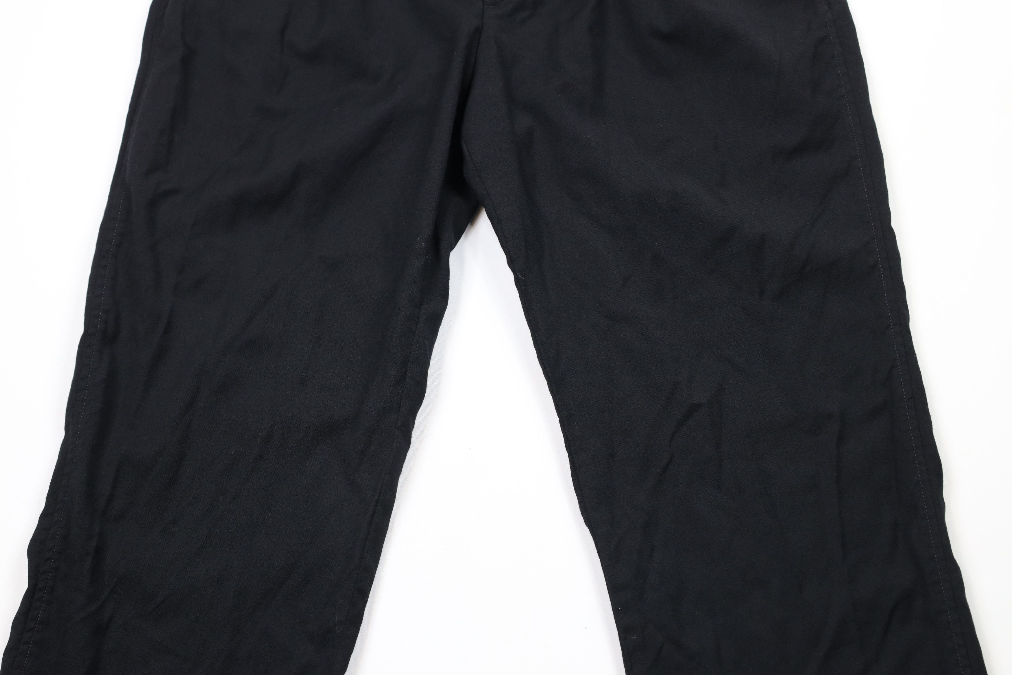 Lands' End × Vintage Vintage 90s Lands End Wide Leg Wool Chino Pants Black USA Size US 34 / EU 50 - 3 Thumbnail