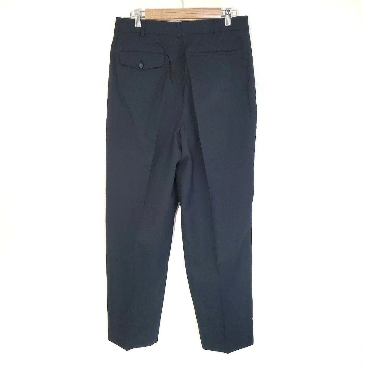 Comme des Garcons Homme Plus Casual Pants full length 1 tuck plain zip fly wool Dark Navy Size US 30 / EU 46 - 2 Thumbnail