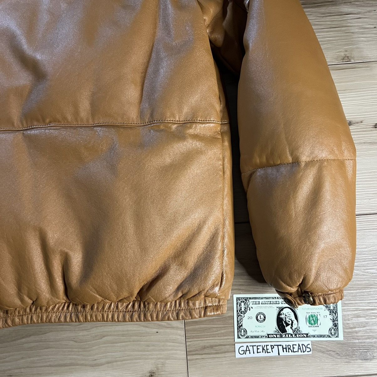 Supreme Supreme FW15 Tan Leather Down Puffer Jacket Fur Trim Size US L / EU 52-54 / 3 - 23 Thumbnail