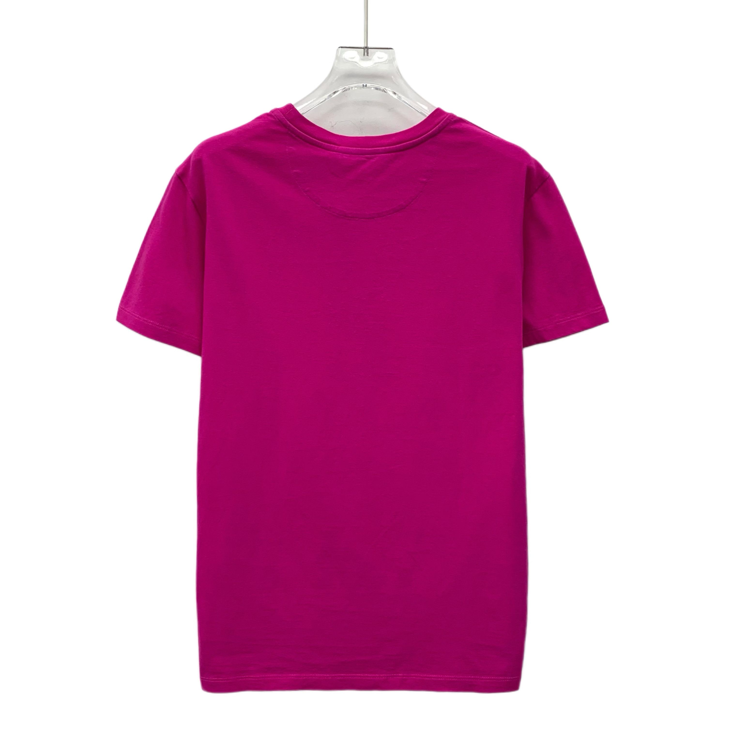 Valentino Valentino Pink Logo Print Cotton Crewneck T-Shirt (XS) Size XS / US 0-2 / IT 36-38 - 7 Thumbnail