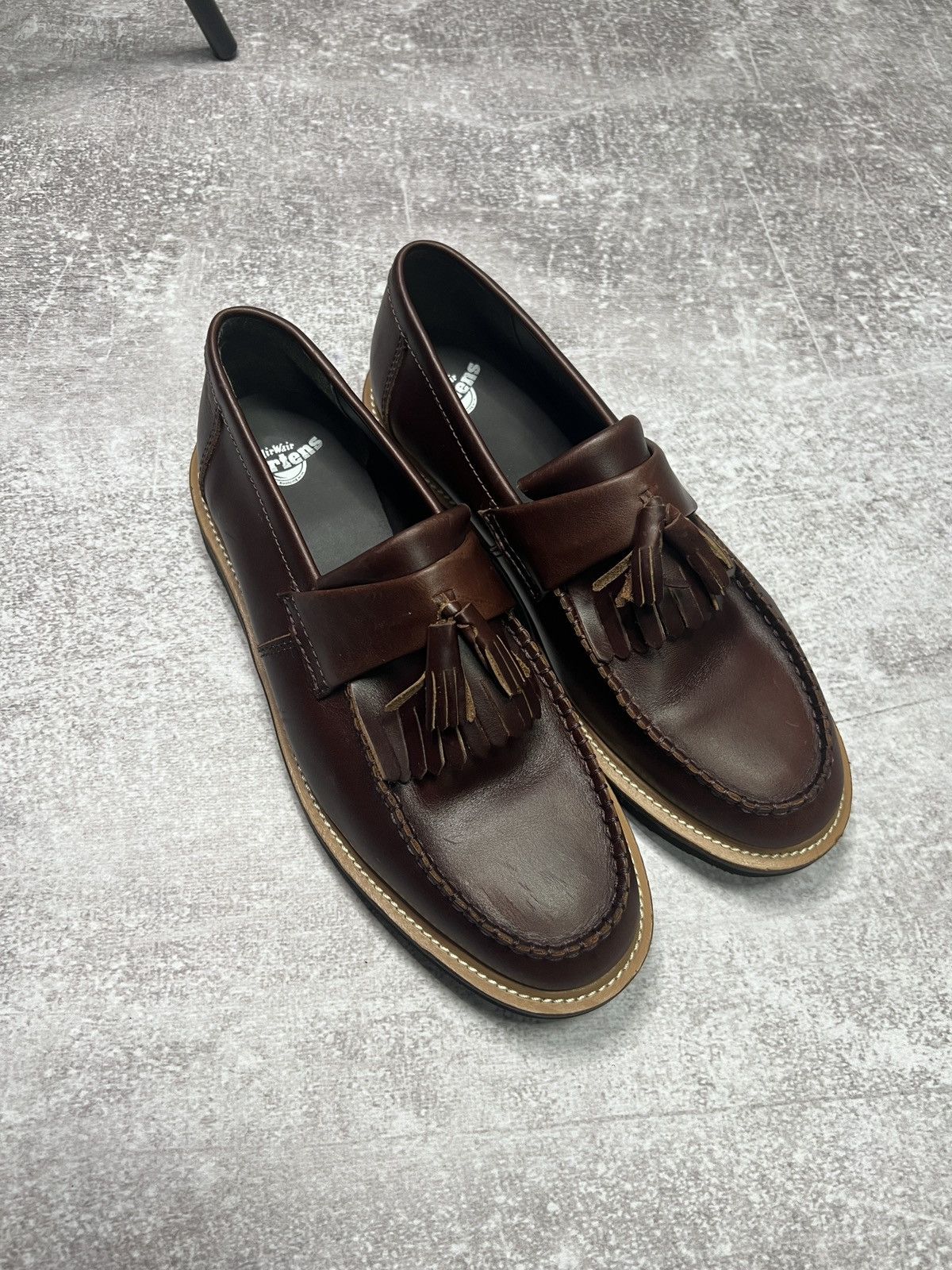 Dr. Martens Dr. Martens Annah Tassel Loafers Burgundy Dark Brown Leather Size US 9 / EU 42 - 1 Thumbnail