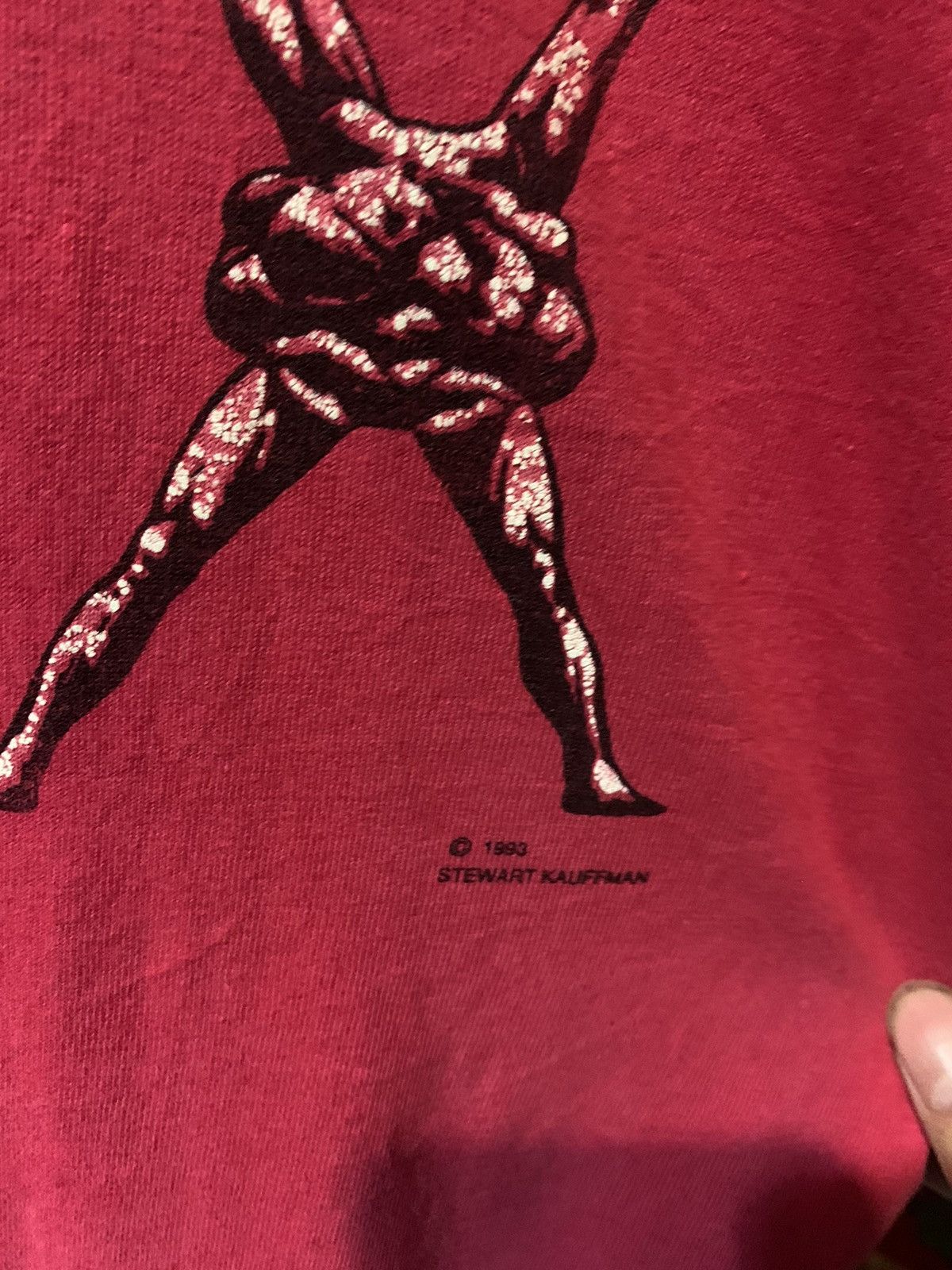 Vintage 1990s Safe Sex Graphic by Stewart Kauffman Tee Size US M / EU 48-50 / 2 - 4 Thumbnail