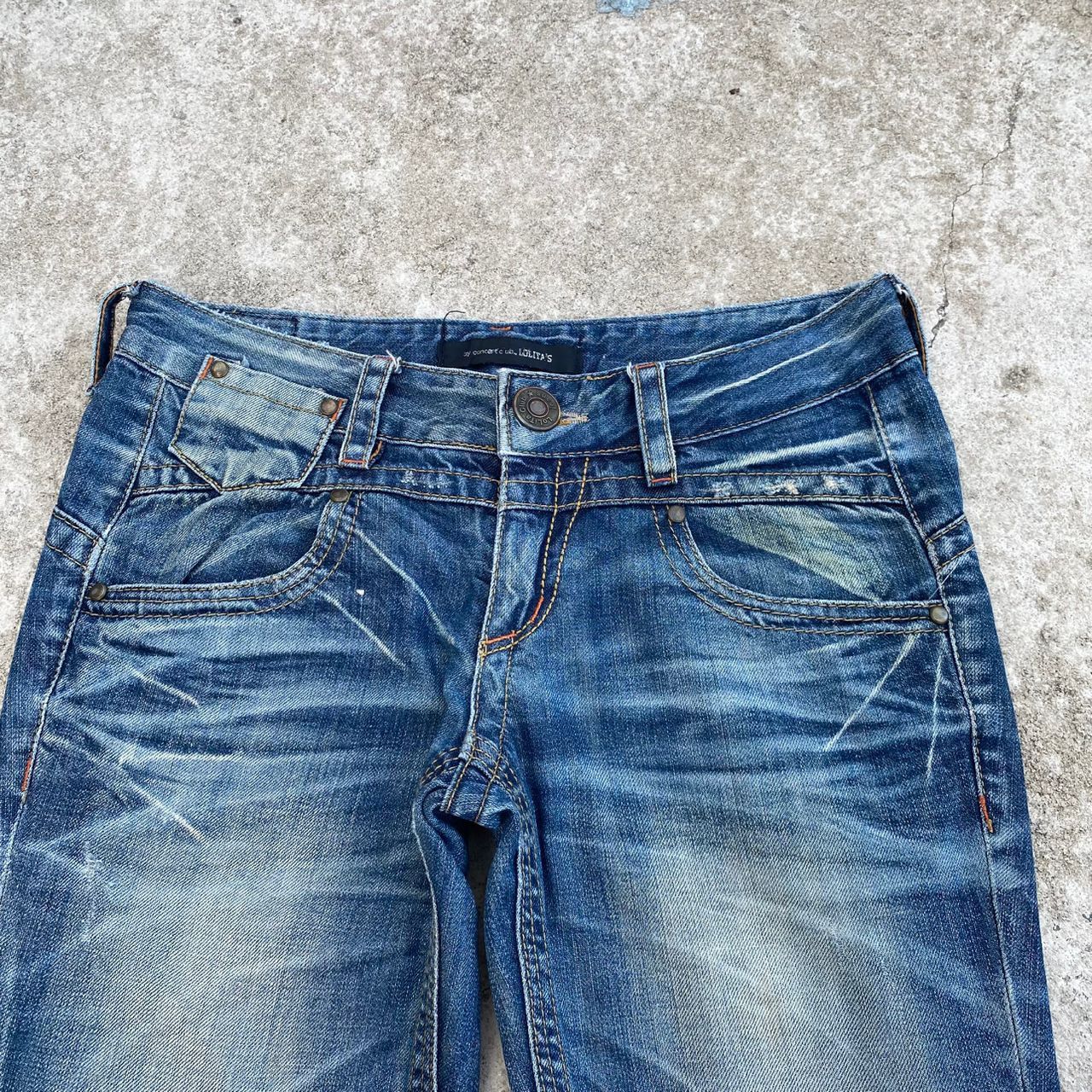 Japanese Brand Vintage Lolita Jeans Flare Distressed Denim Size 32" / US 10 / IT 46 - 5 Thumbnail