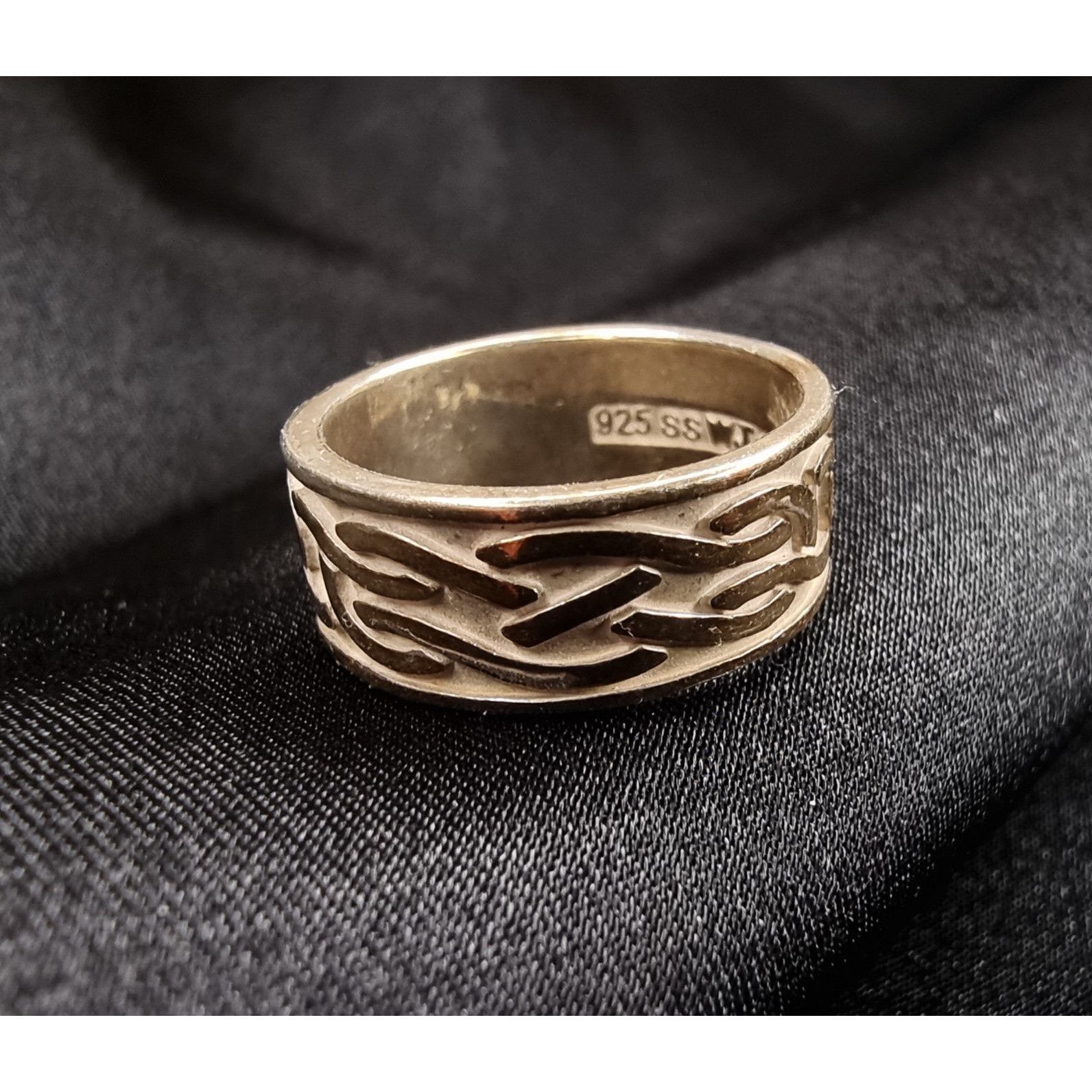 Sterling Silver Rare Vintage Sterling Silver 925 Intricate Flame Design Ring Size ONE SIZE - 5 Thumbnail
