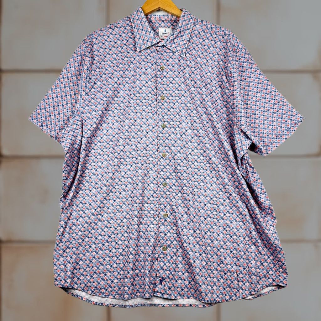 johnnie-O VINTAGE Johnnie-O Hangin Out Mens 2XL AOP Short Sleeve Lightweight Button Up Shirt Size US XXL / EU 58 / 5 - 1 Thumbnail
