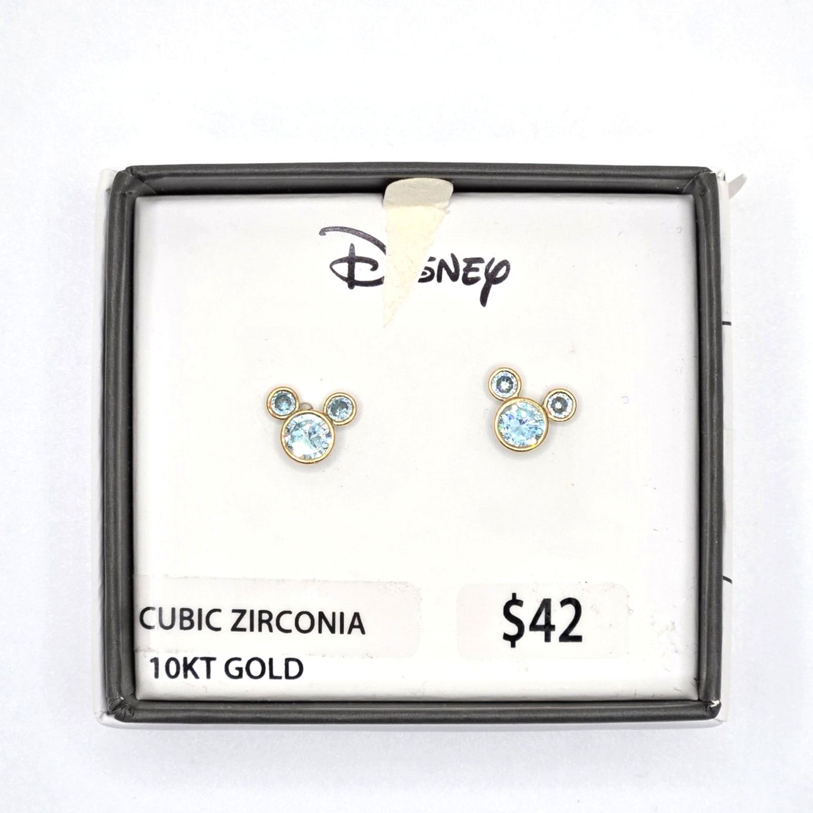 Disney New Disney Mickey December Cubic Zirconia 10kt Gold Earrings Size ONE SIZE - 1 Thumbnail