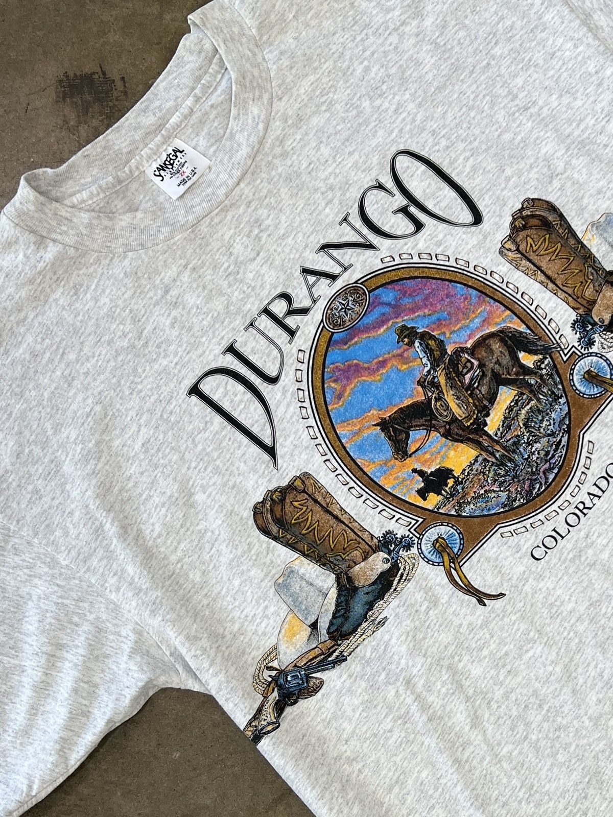 Vintage Vintage Durango Western Horses Cowboy Boots Tee XXL Size US XXL / EU 58 / 5 - 1 Thumbnail