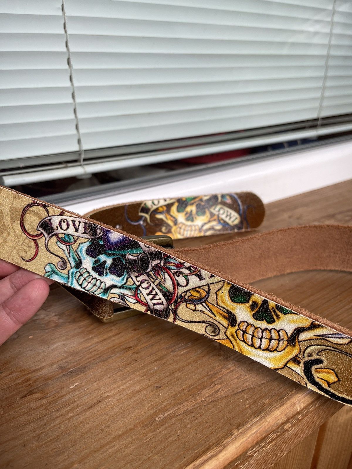 Ed Hardy Vintage y2k style belt leather belt Size ONE SIZE - 3 Thumbnail