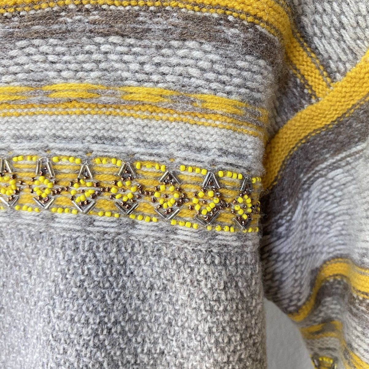 Zucca ZUCCA Gray & Yellow Knit Sweater Size L / US 10 / IT 46 - 4 Thumbnail