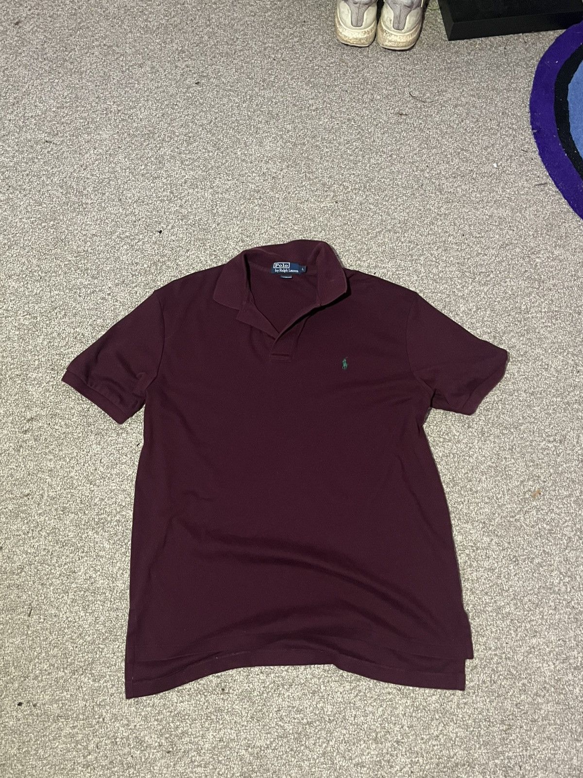 Designer × Polo Ralph Lauren × Vintage VINTAGE ralph lauren polo dark red with dark green horse Size US L / EU 52-54 / 3 - 1 Thumbnail