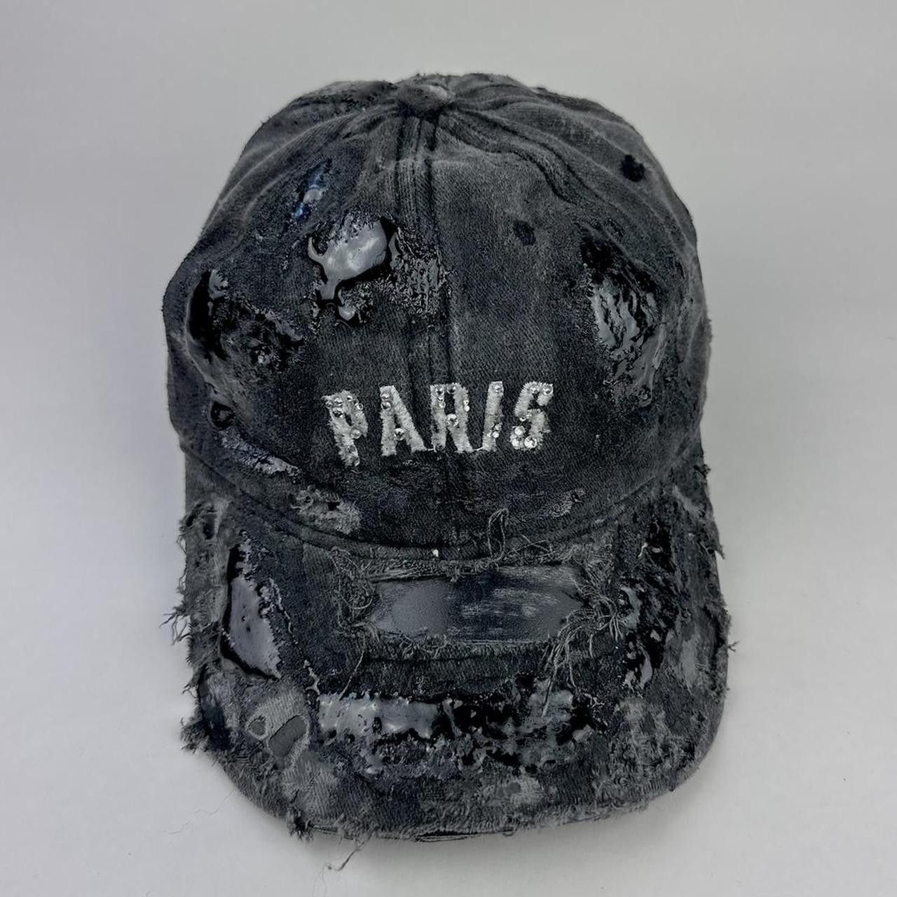Other ASTROBOI* 'Muddy Paris' Black Distressed Rhinestone Hat Size ONE SIZE - 1 Thumbnail