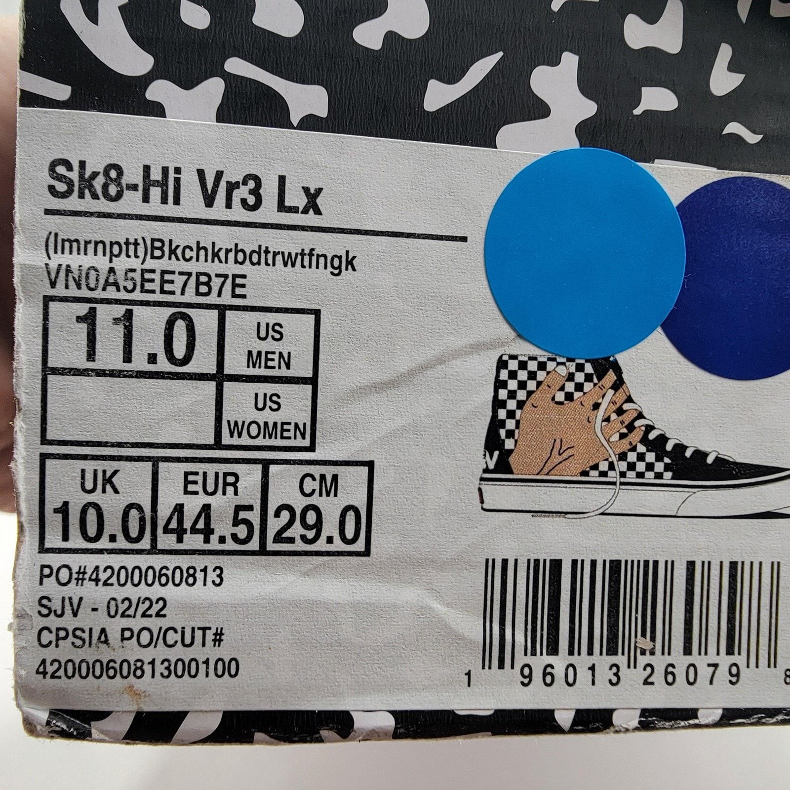 Vans Vans Sk8-Hi Shoes Men Size 11 Checkerboard Potato Hand Vault Size US 11 / EU 44 - 14 Thumbnail