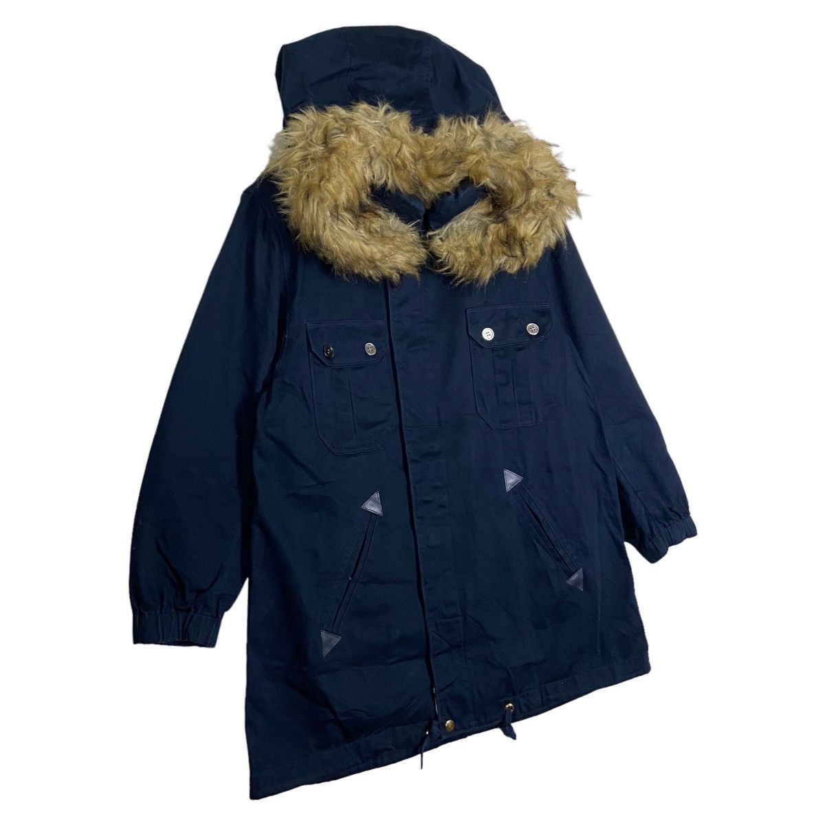 mercibeaucoup Vintage Mercibeaucoup Snap Button Openable Inner Fur Hoodie Size L / US 10 / IT 46 - 8 Thumbnail