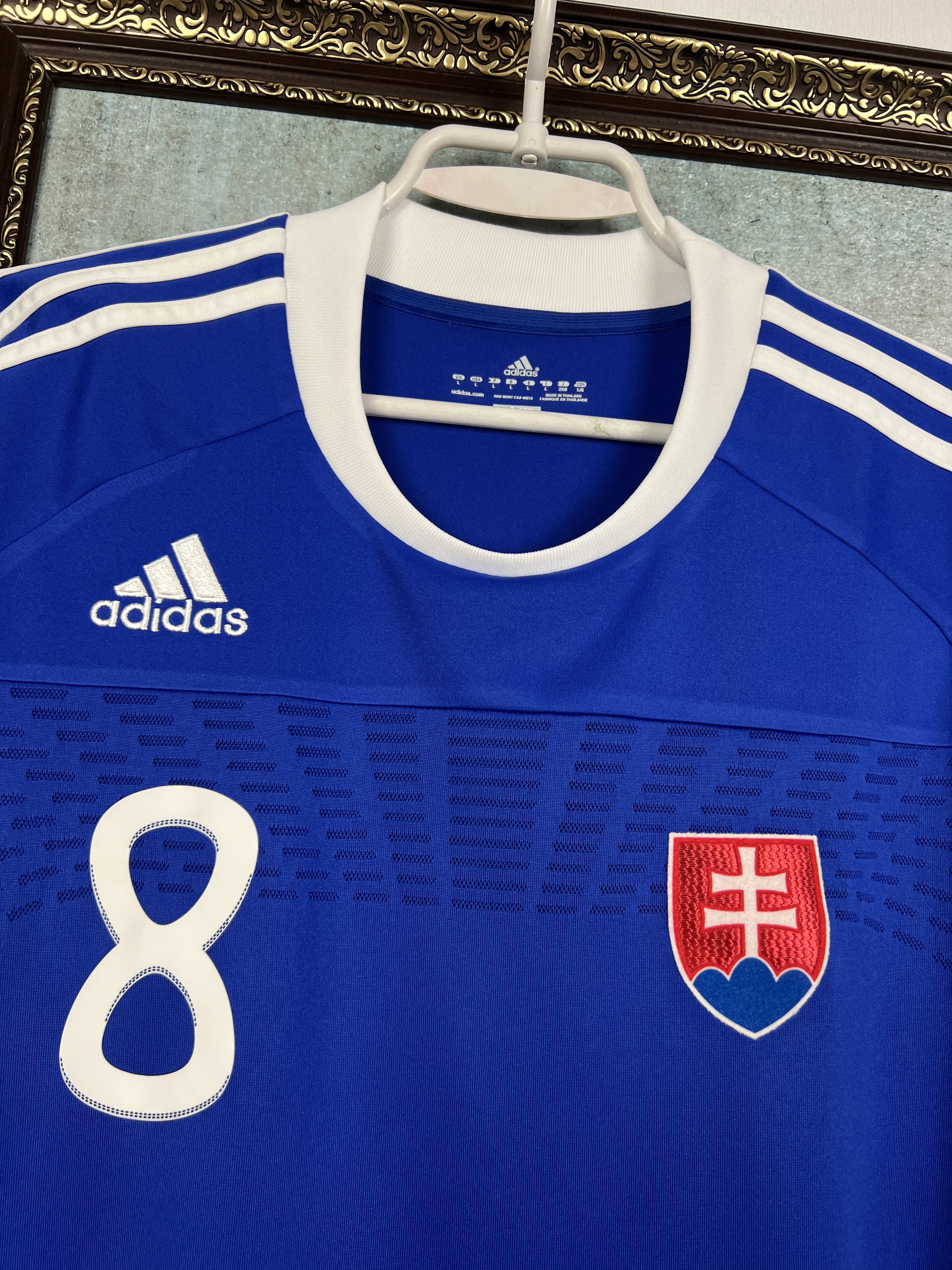 Adidas Slovakia Home football shirt Long Sleeve Player Issue Jersey Size US L / EU 52-54 / 3 - 3 Thumbnail