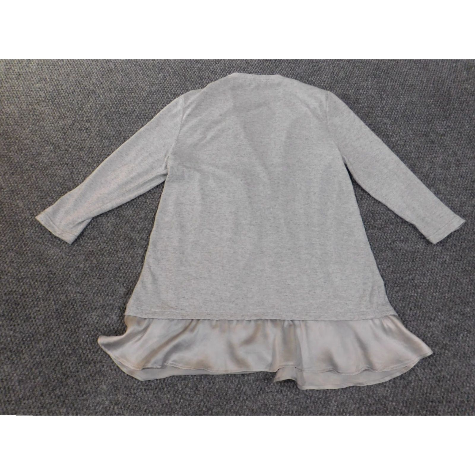 Soft Surroundings Soft Surroundings Cardigan Sweater Women Long Sleeve V-Neck Pullover Gray XS S Regular Knit Linen Polyester Logo Modern Vintage No Size S / US 4 / IT 40 - 7 Thumbnail