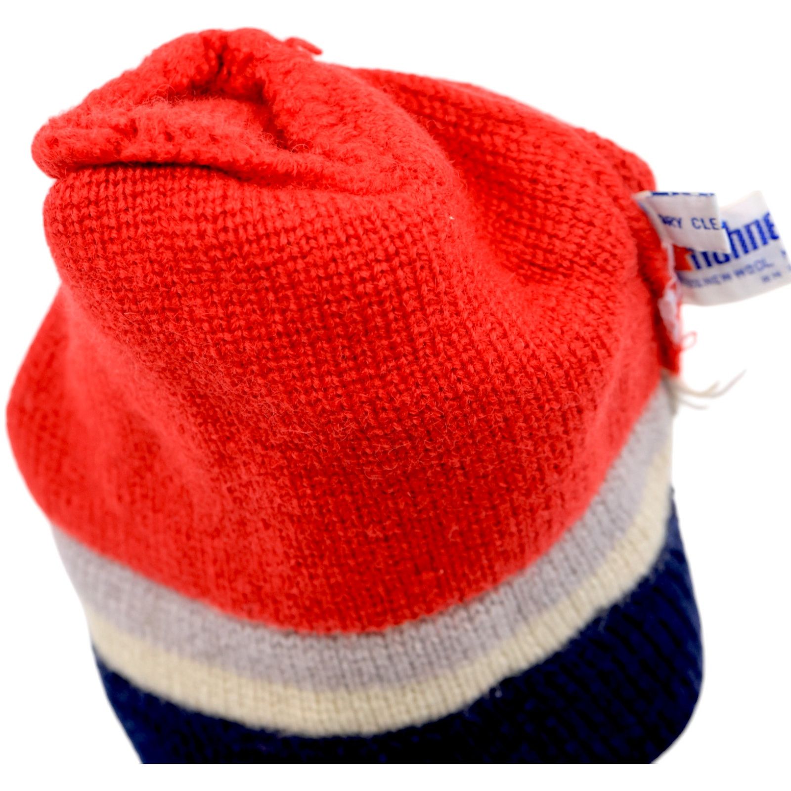 Other Hahnenkamm Ski Hat Winter Beanie Vintage 1980s Red Blue Gray Size ONE SIZE - 5 Thumbnail