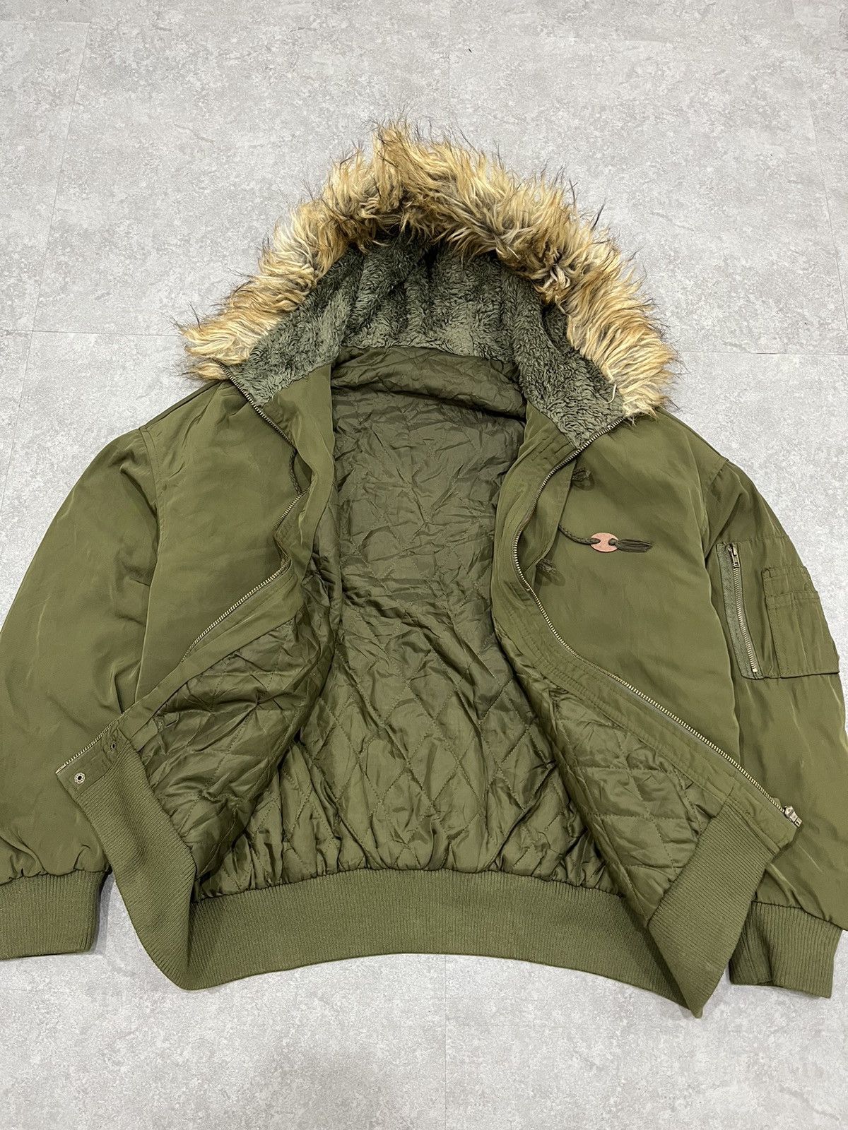 If Six Was Nine 2000s Bomber N2B Type KMRii Style Puffer Faux Fur Jacket Size US L / EU 52-54 / 3 - 9 Thumbnail