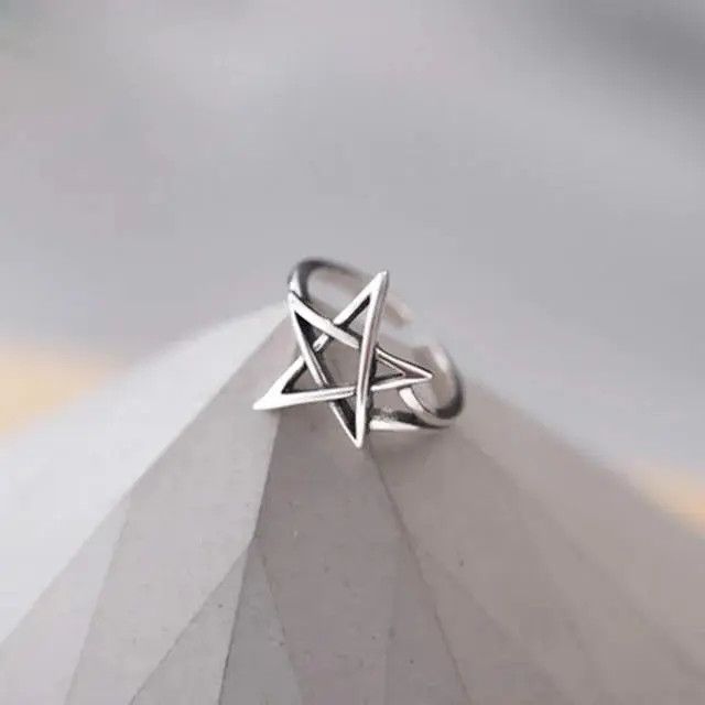 Jewelry × Vintage Adjustable Pentagram Star Ring Size ONE SIZE - 1 Thumbnail