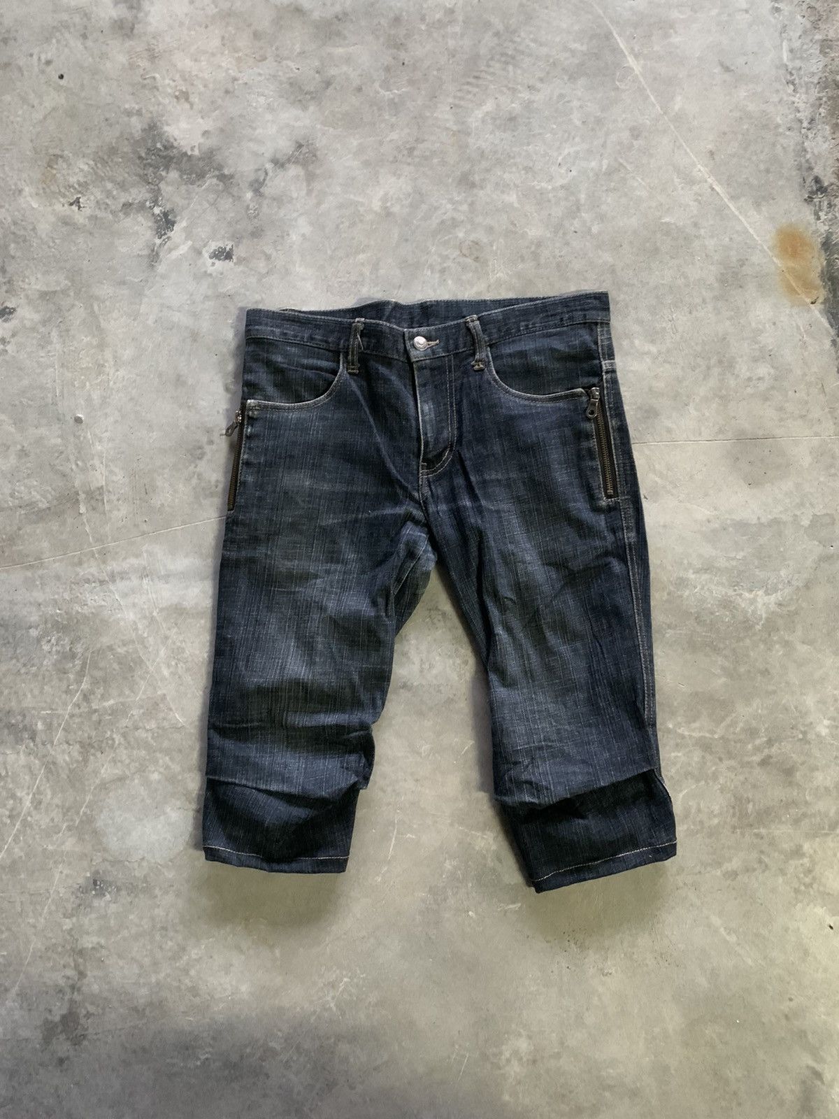 PPFM PPFM SHORT JEANS EXPERIMENTAL PUNK STYLE pleated/fold leg Size US 33 - 1 Thumbnail