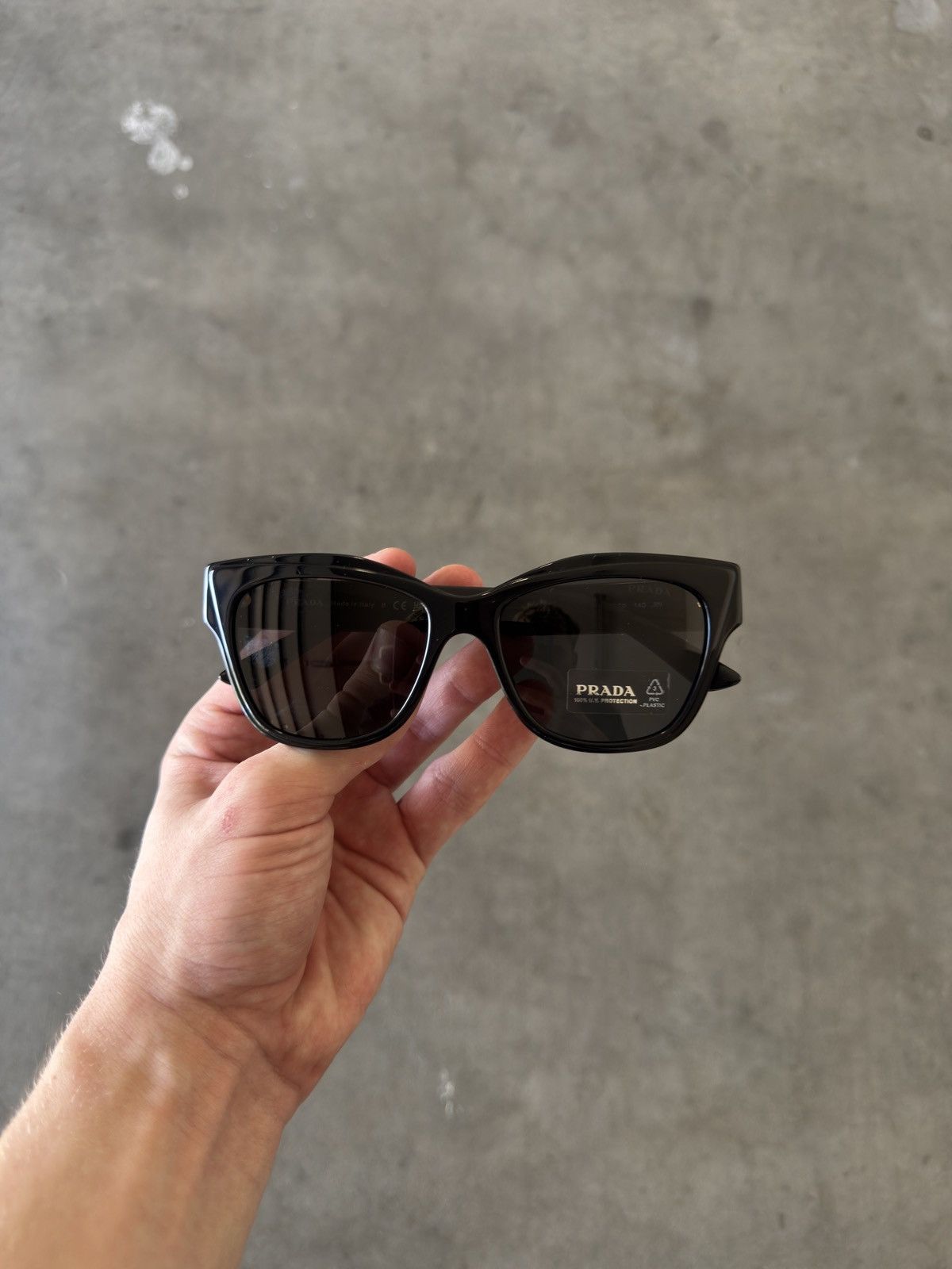 Prada Prada Milano Made in Italy Black Sun Glasses Size ONE SIZE - 1 Thumbnail