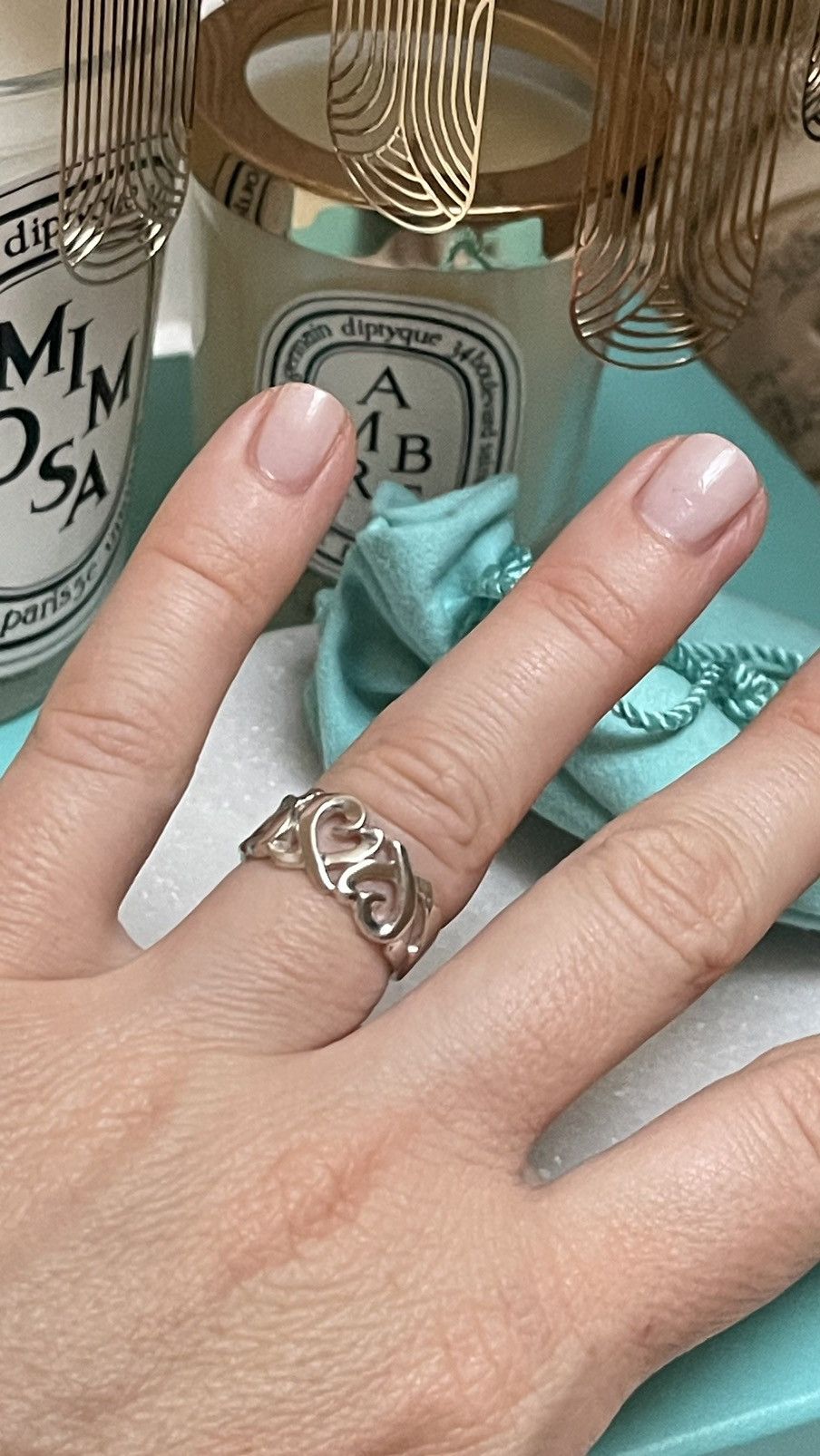 Tiffany & Co. TIFFANY & Co. Picasso Triple Heart Silver Ring Size 5.25NEW Size ONE SIZE - 1 Thumbnail