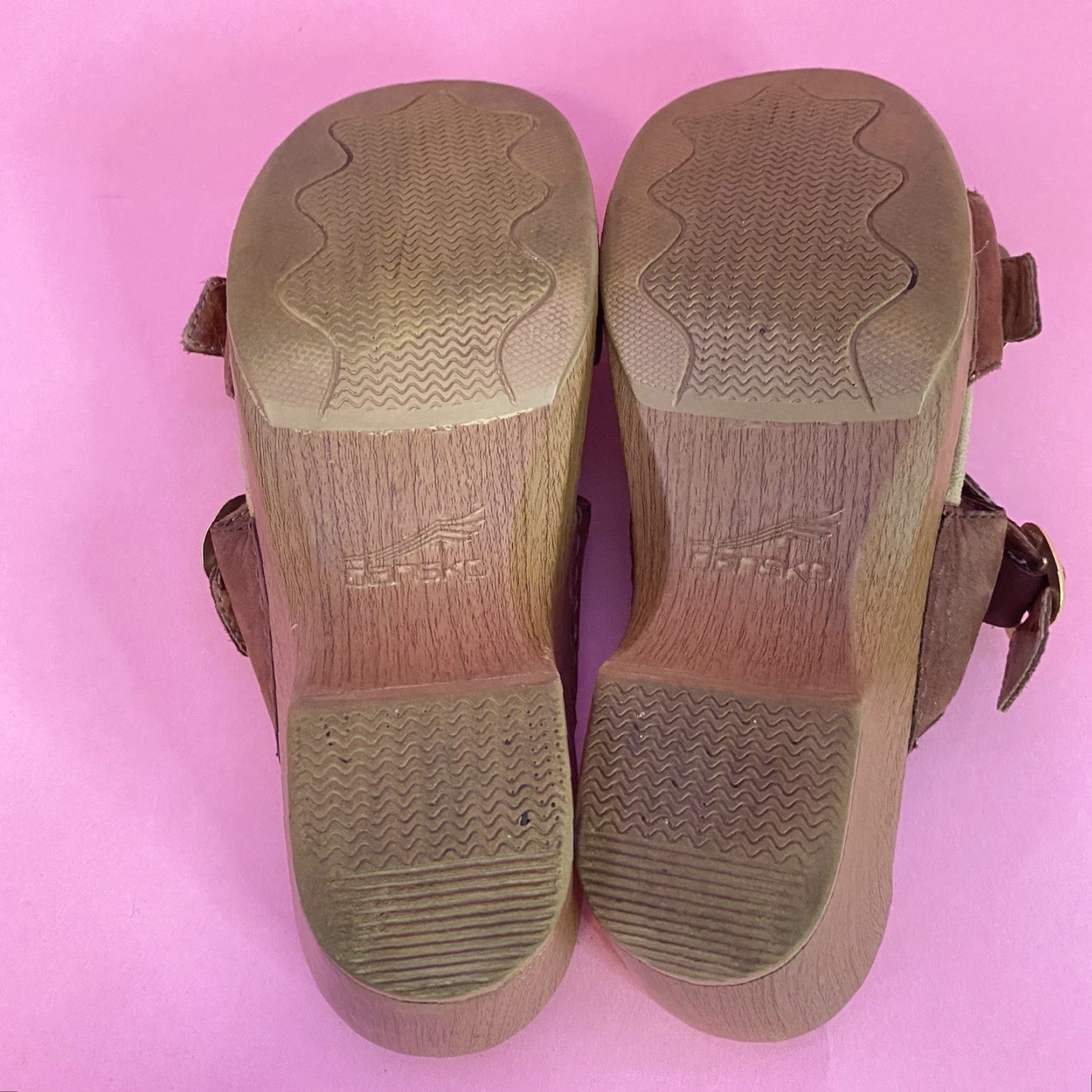 Dansko Dansko Sophie Brown Leather Buckle Double Strap Block Sandal Sz Eu 38 US 7.5 Womens Size US 8 / IT 38 - 7 Thumbnail