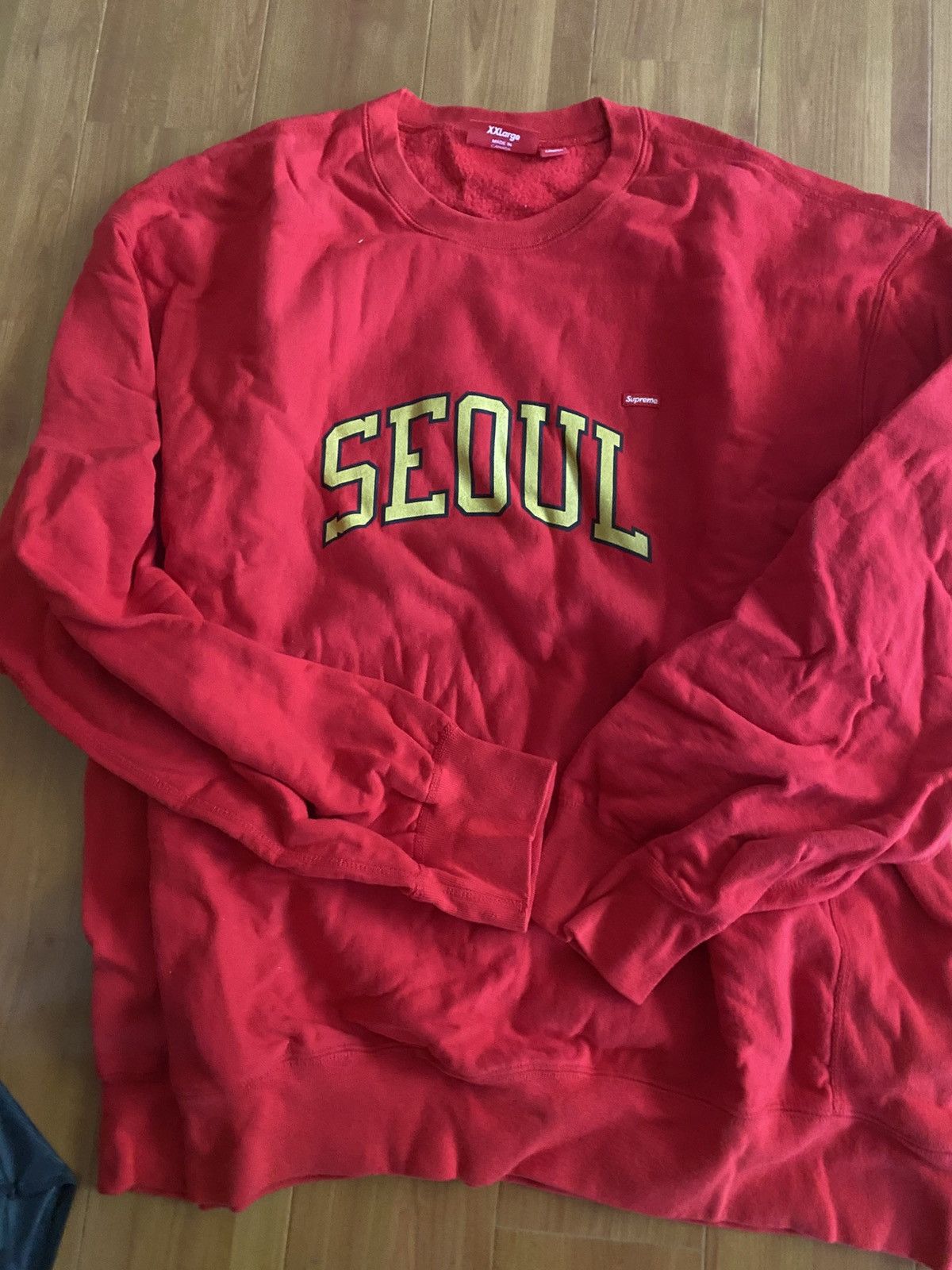 Supreme Seoul Exclusive Supreme Crewneck Sweater Size US XXL / EU 58 / 5 - 6 Thumbnail