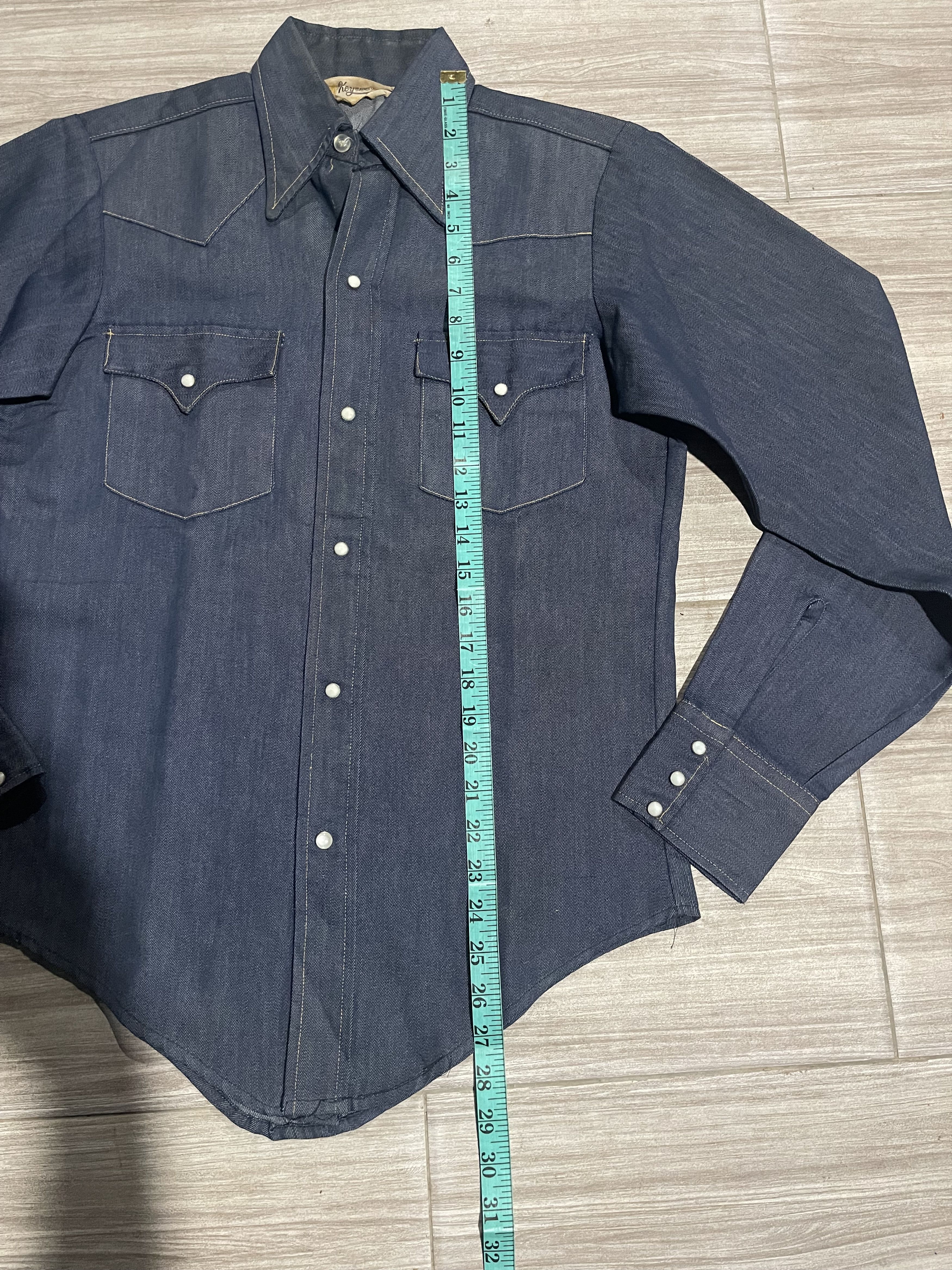 Vintage Vtg 50s Era Key Imperial Button Down Shirt WW2 Denim raw Size US M / EU 48-50 / 2 - 11 Thumbnail