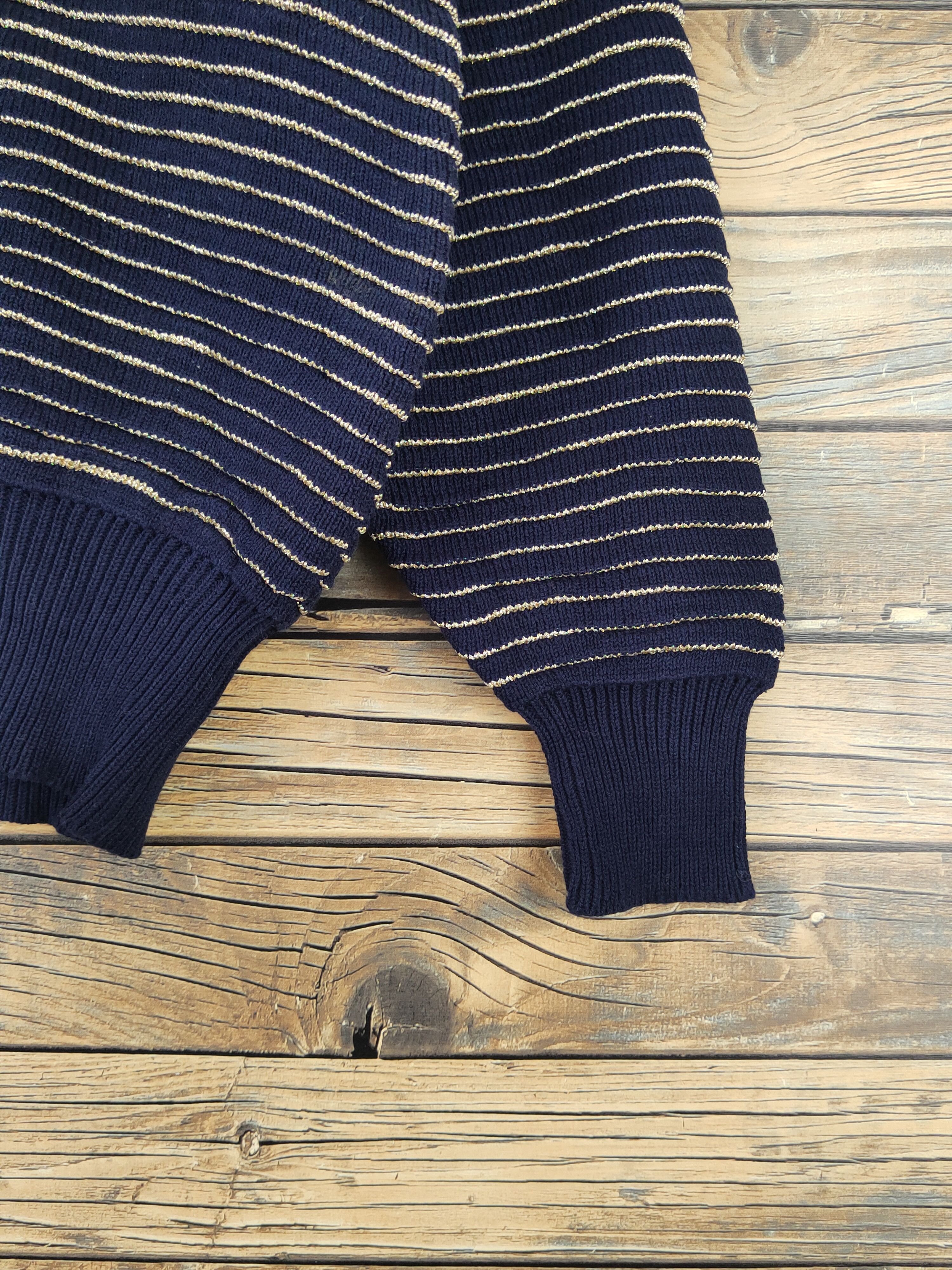 Vintage Bell House Navy stripe Knitwear Cardigan #W1812 Size S / US 4 / IT 40 - 6 Thumbnail