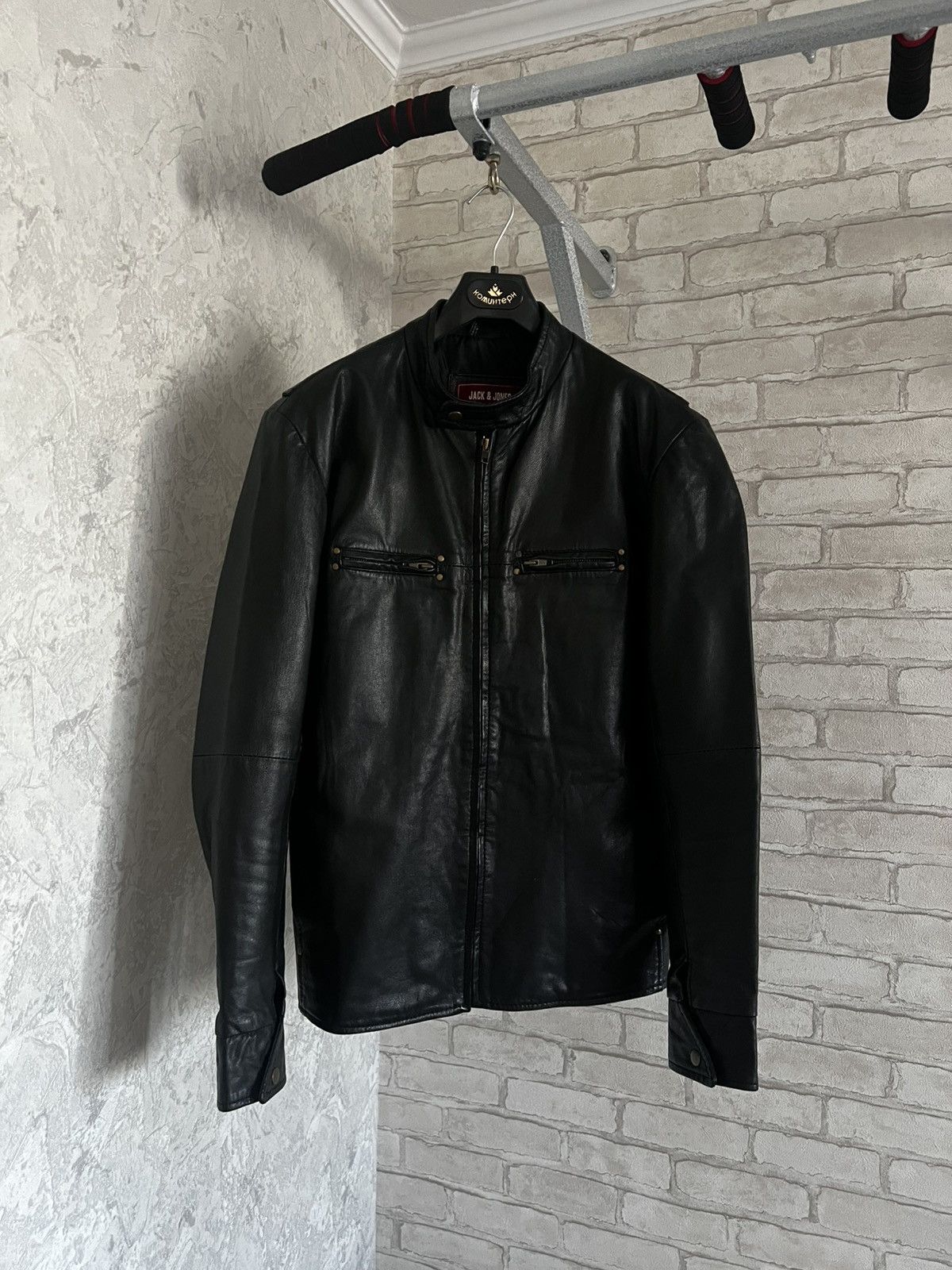 Jack & Jones Goat skin leather jacket Size US L / EU 52-54 / 3 - 1 Thumbnail