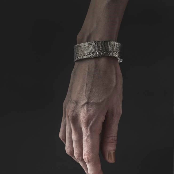 DETAJ Detaj Vintage Silver Band Unisex One Size Bracelet Size ONE SIZE - 3 Thumbnail