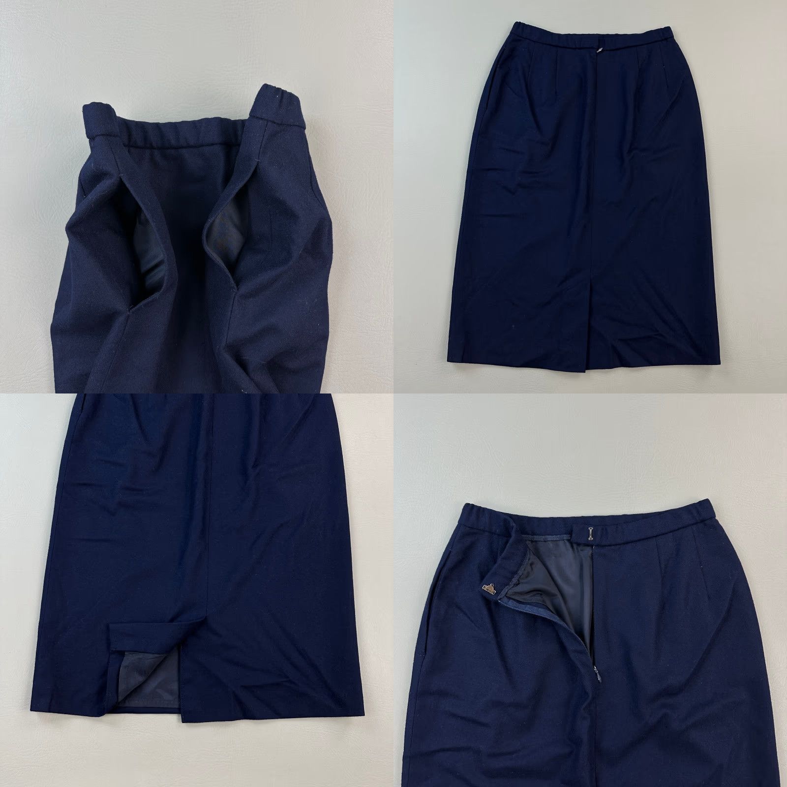 Pendleton VINTAGE Pendleton Skirt Women’s 12 Navy Virgin Wool Pockets Office USA Made 90s Size 34" / US 12 / IT 48 - 8 Thumbnail