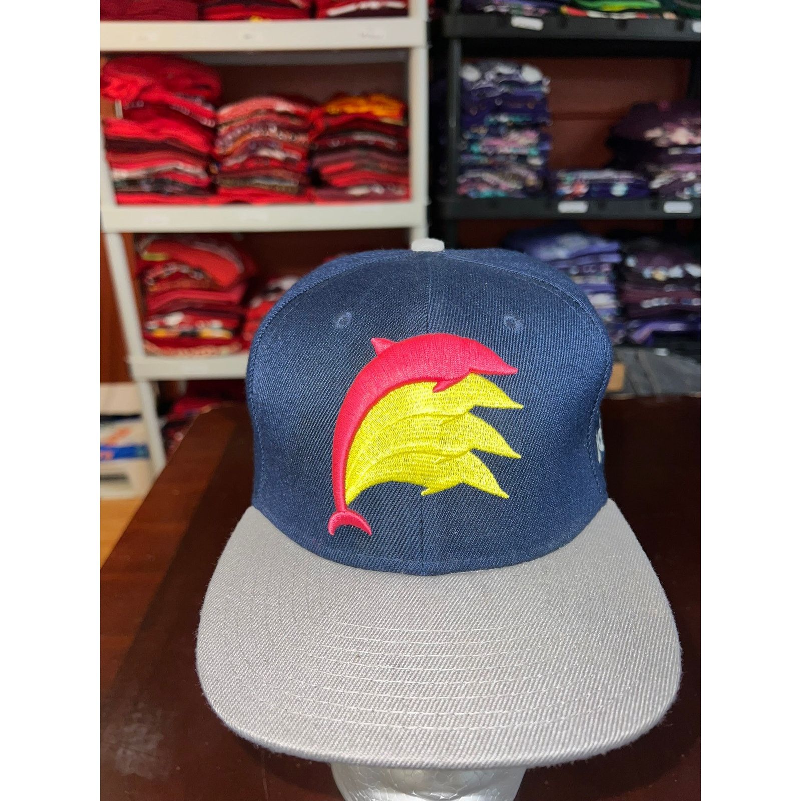 Pink Dolphin Pink Dolphin Snapback Hat Blue Logo Cap Pink+ Clothing OS Size ONE SIZE - 2 Thumbnail