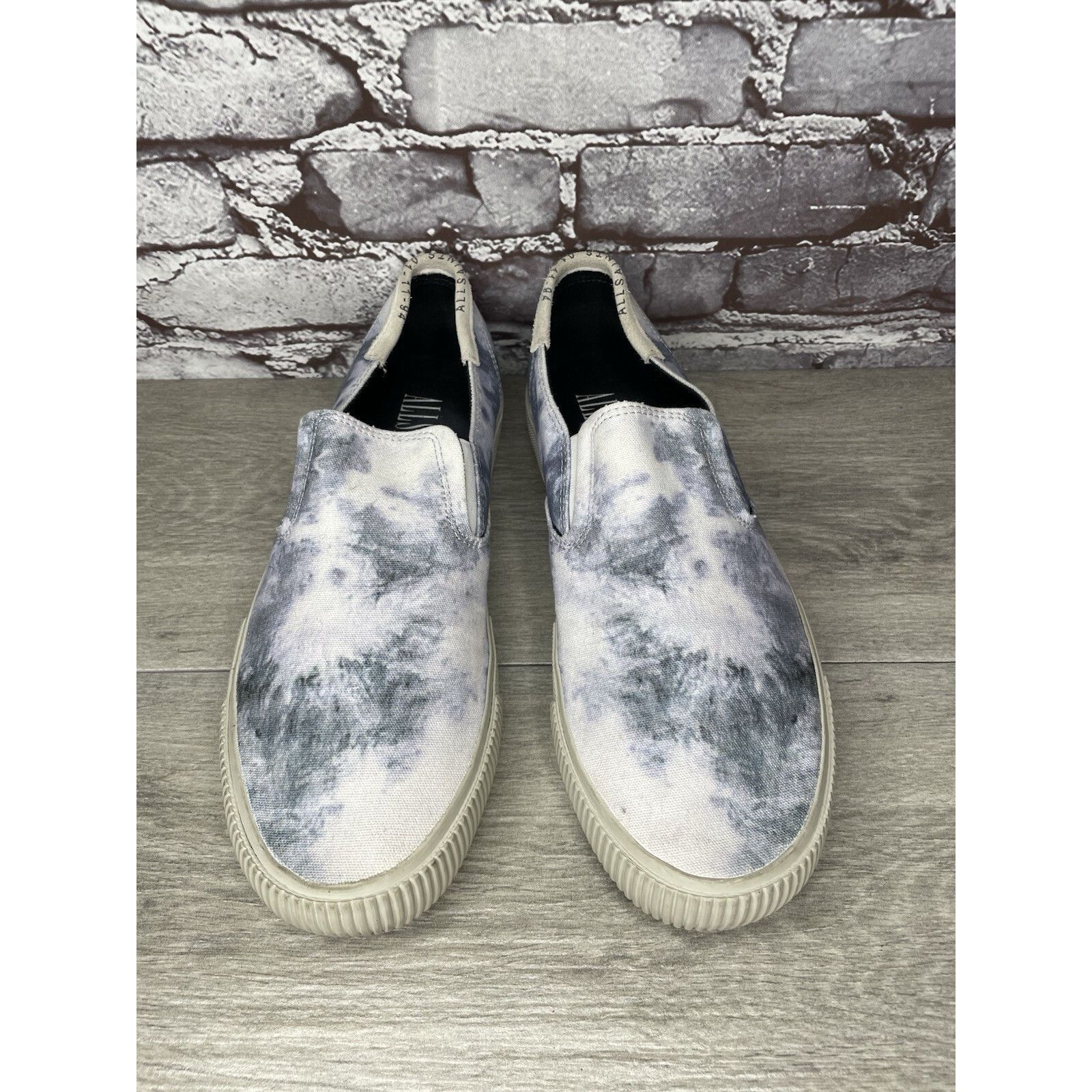 Allsaints All Saints Manny Blue White Tie Dye Canvas Slip On Casual Sh Size US 13 / EU 46 - 1 Thumbnail