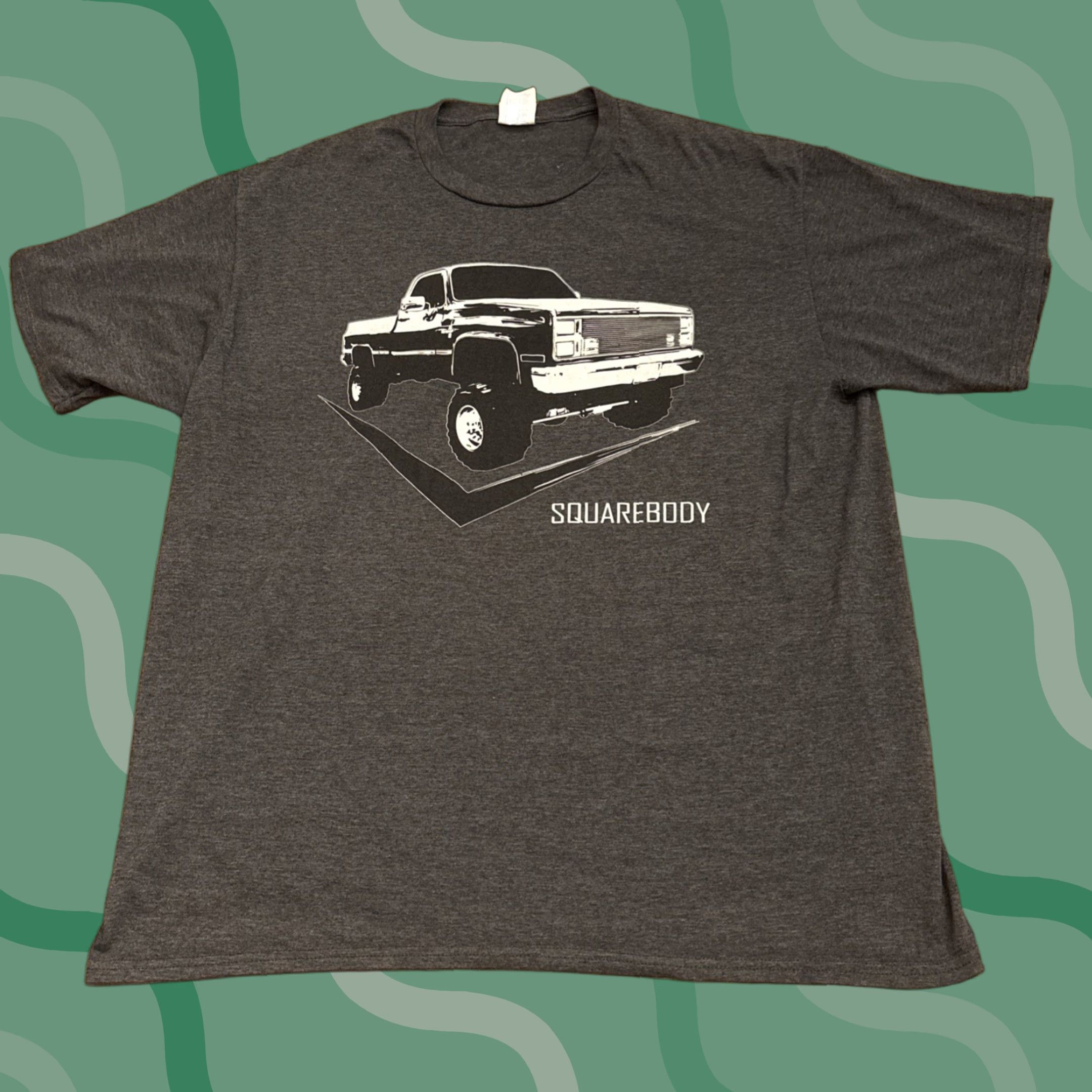 Vintage VINTAGE? (If true) Chev y C10 Square Body Tee Shirt Gr ay Size XL Men Port & Company Shirt 80s Pick Up Truck Mens Size US XL / EU 56 / 4 - 1 Thumbnail