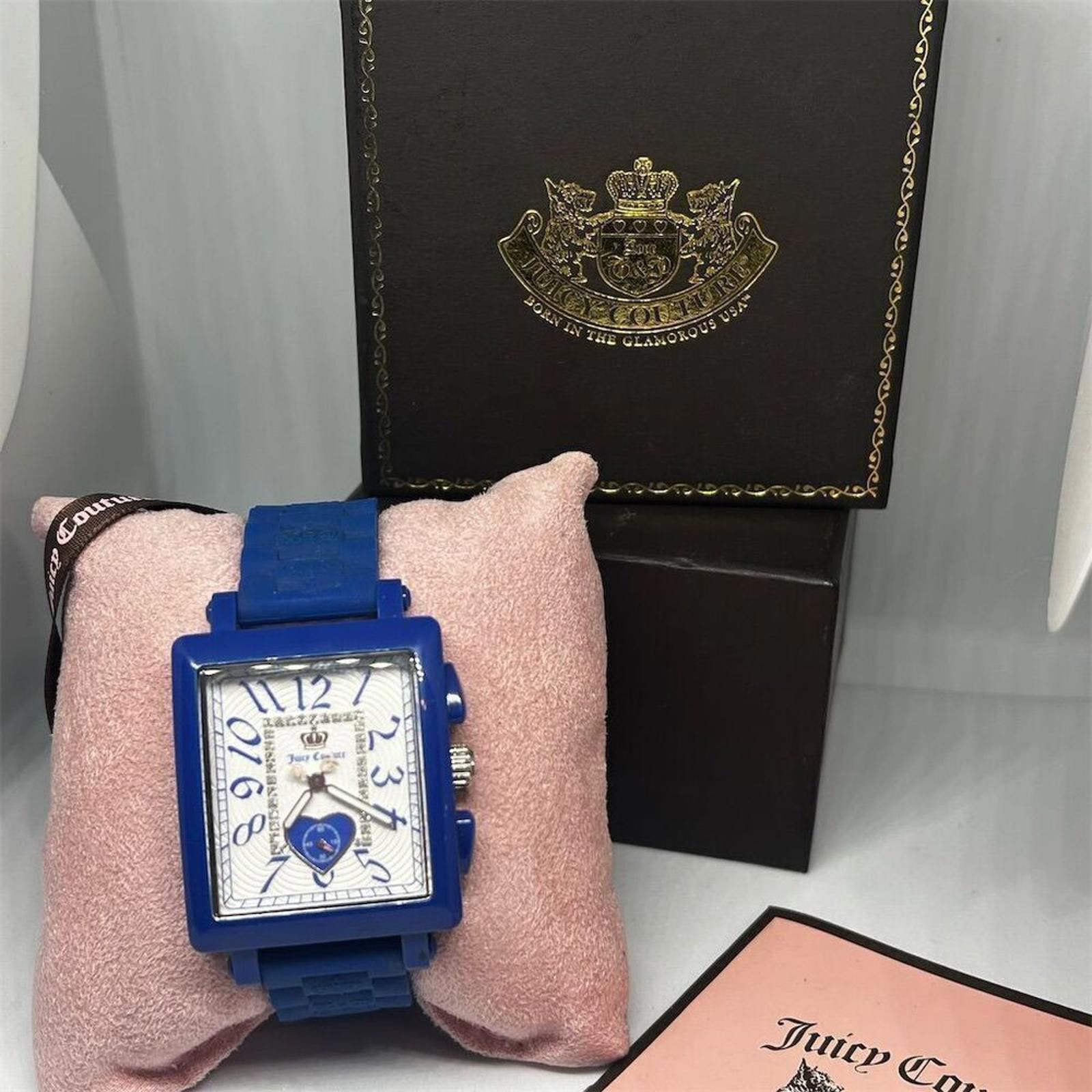 Juicy Couture Jeans Juicy Couture Cobalt Blue Jelly Strap Watch Crystal Y2K Size ONE SIZE - 1 Thumbnail