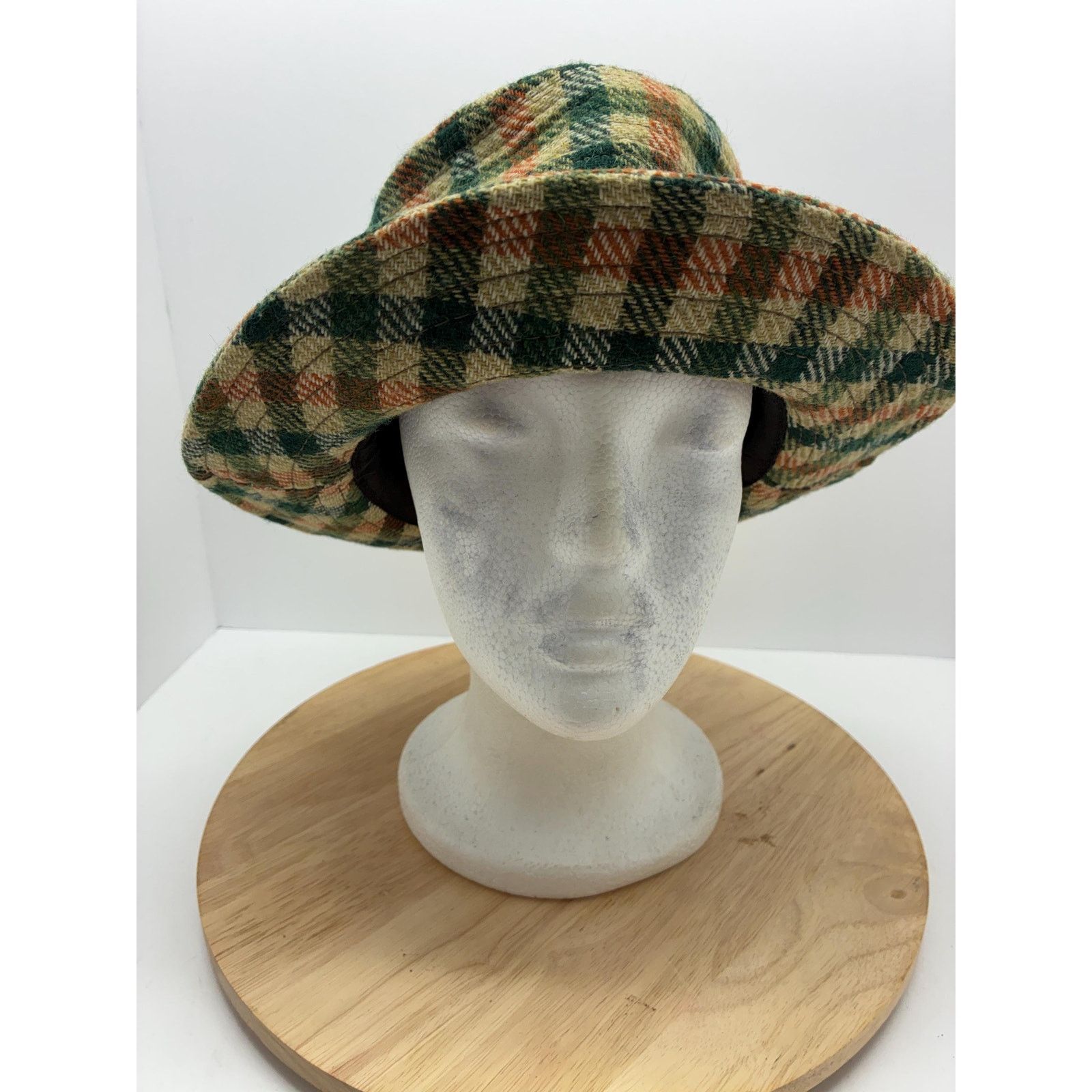 Other Vintage Plaid Bucket Hat M | Retro Plaid Hat | 100% Acrylic Size ONE SIZE - 10 Thumbnail