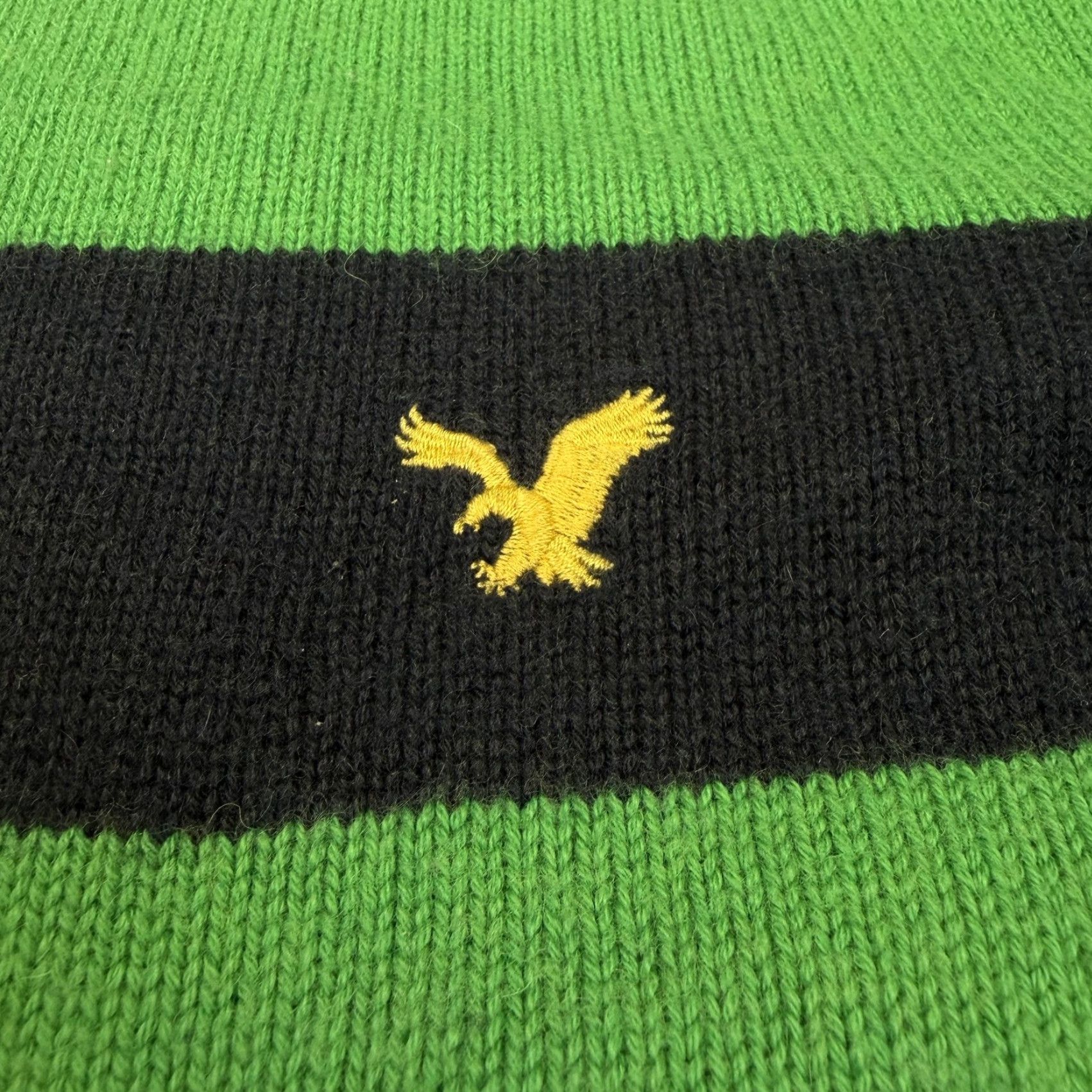 American Eagle Outfitters American Eagle Outfitters Sweater Mens Small Green Navy Striped Crewneck Logo Size US S / EU 44-46 / 1 - 3 Thumbnail