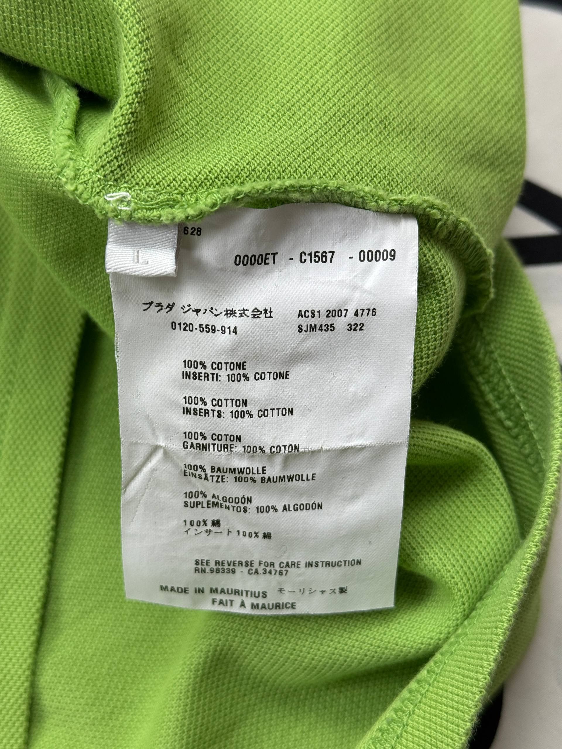Prada Prada Vintage Black Tab Luxury polo shirt Green Size L Size L / US 10 / IT 46 - 7 Thumbnail