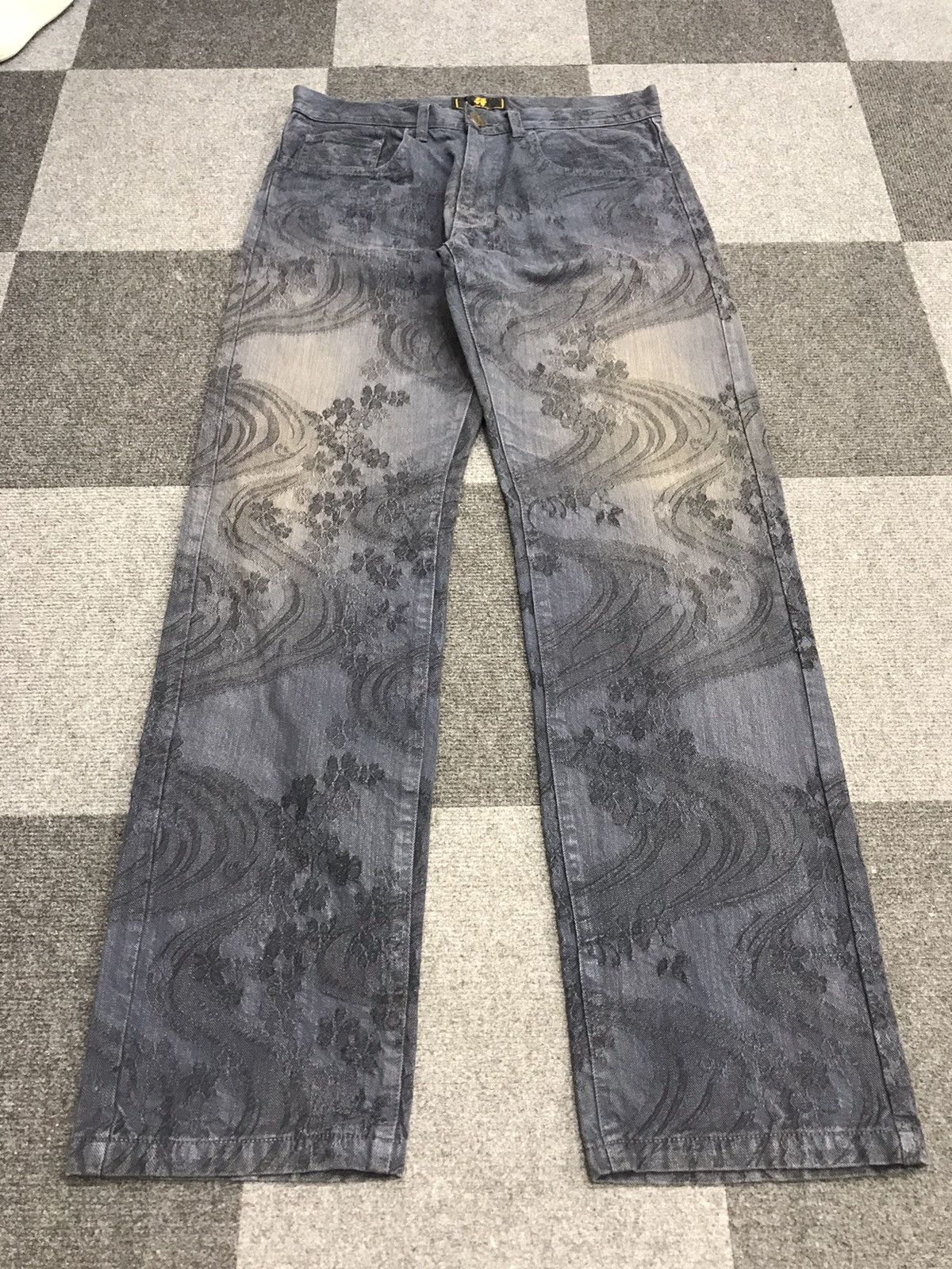 Japanese Brand Archival ZEN KYOTO Sakura Mural Jeans Size US 31 - 4 Thumbnail