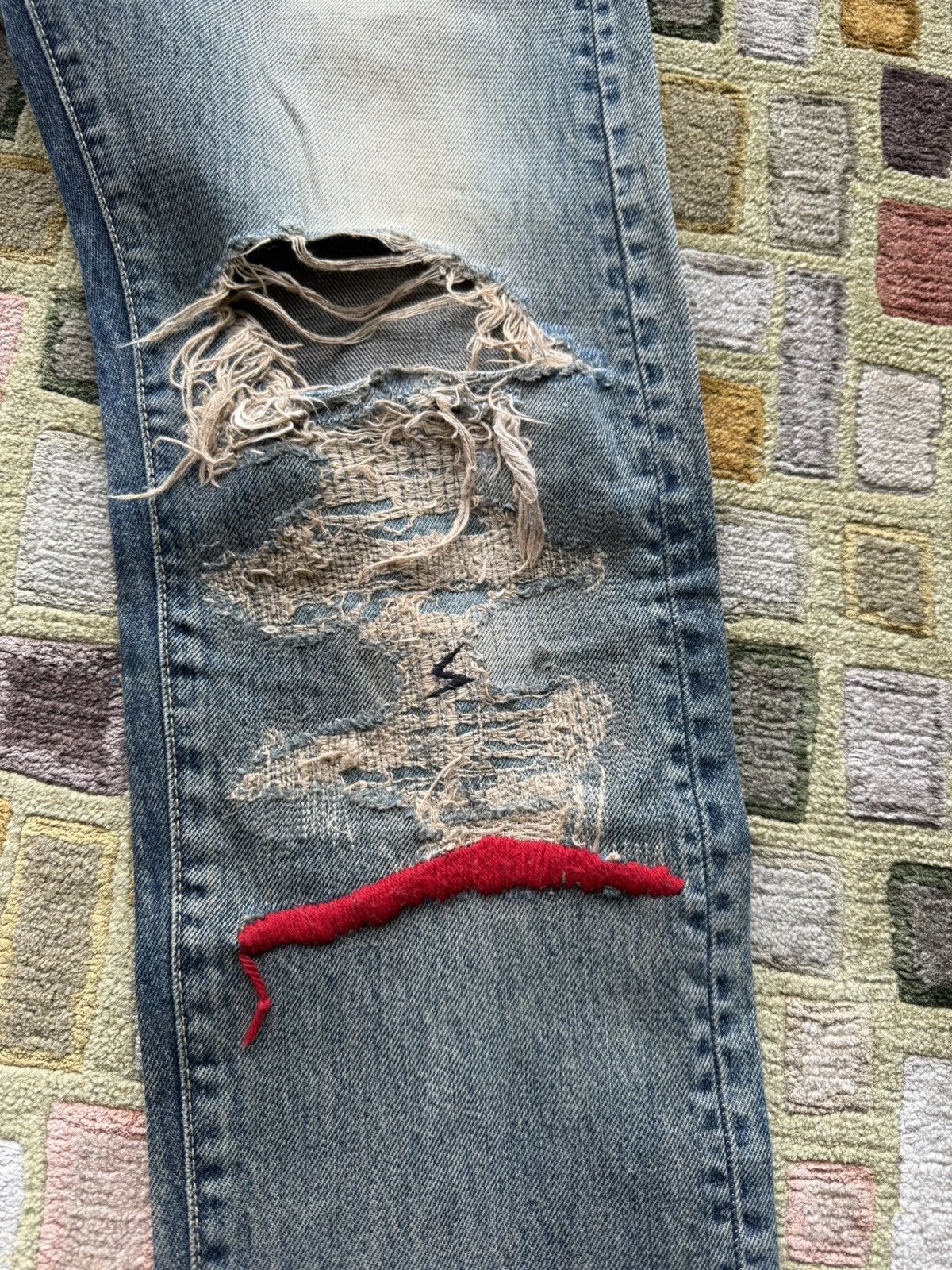 Undercover Undercover 68 Red Yarn Denim (2010) Size US 31 - 3 Thumbnail