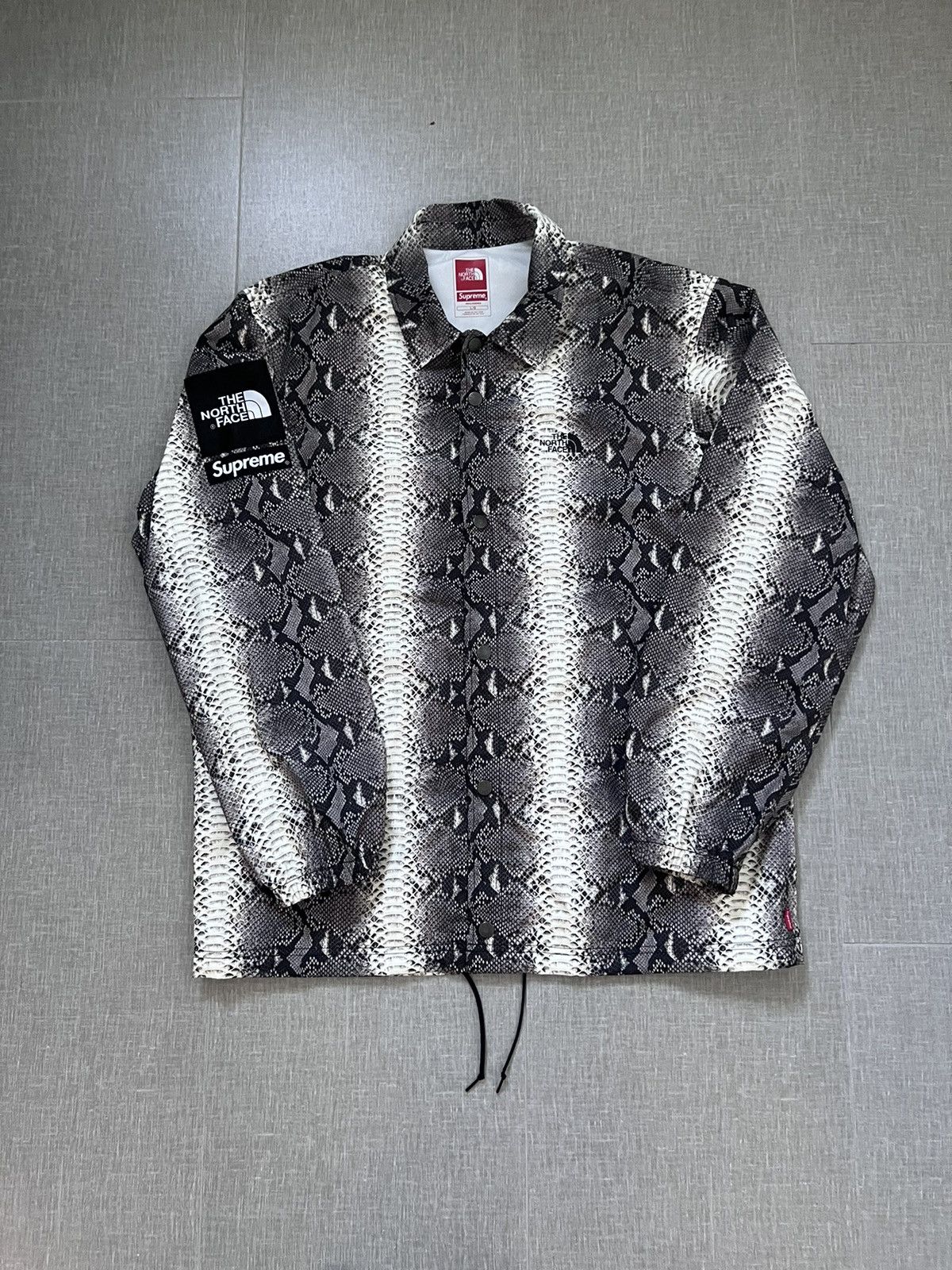 Supreme Snakeskin Taped Seam Coaches Jacket Grailed