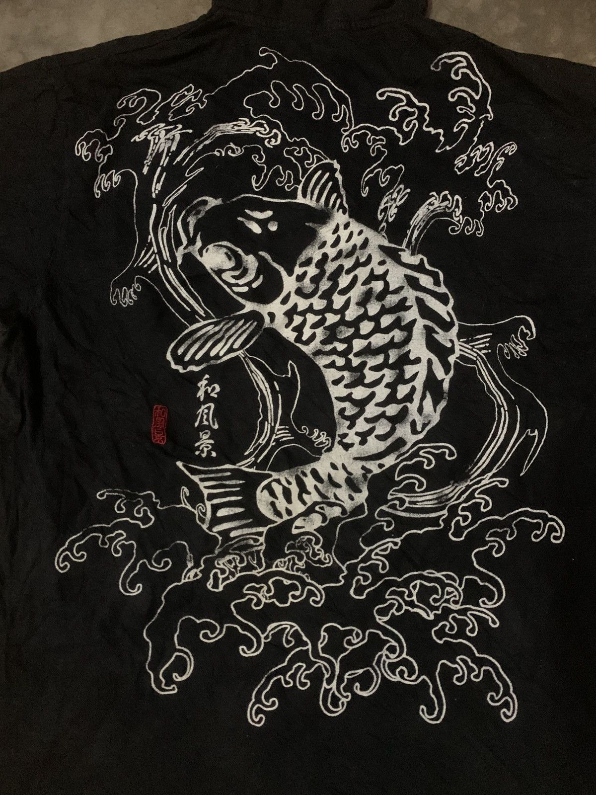 Art Comes First × Japanese Brand Sukajan Koi Fish Big Printed Polo Tee Size US XL / EU 56 / 4 - 9 Thumbnail