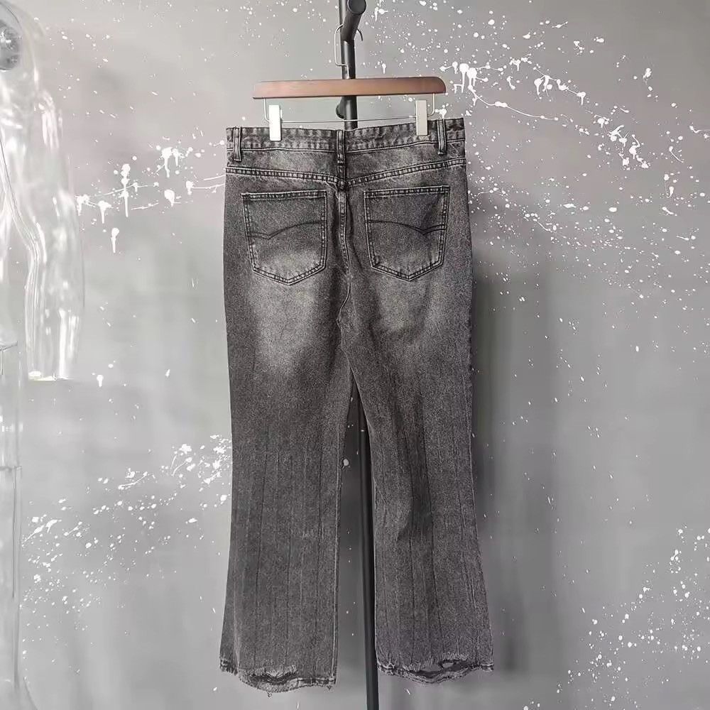 Vintage Distressed Flared Washed Streetwear Design Jeans Size US 34 / EU 50 - 4 Thumbnail