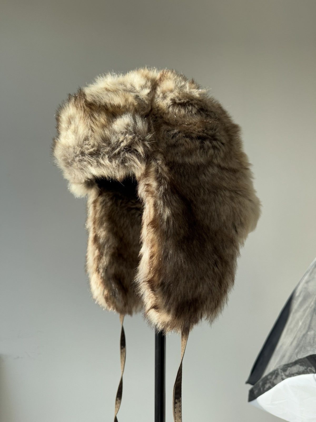 Japanese Brand × Vintage Vintage Crazy Y2k Mohair Fuzzy Hat Ushanka Punk Huge Size ONE SIZE - 11 Thumbnail