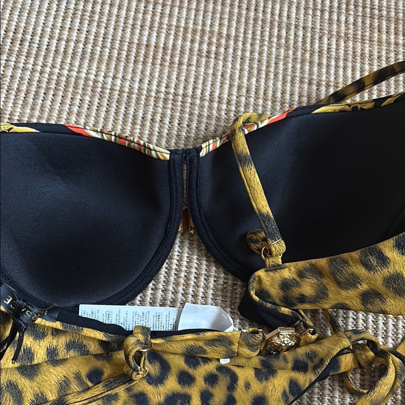 Versace NWT Versace Black and Yellow Bikini Swimwear Size 3C Size ONE SIZE - 8 Thumbnail