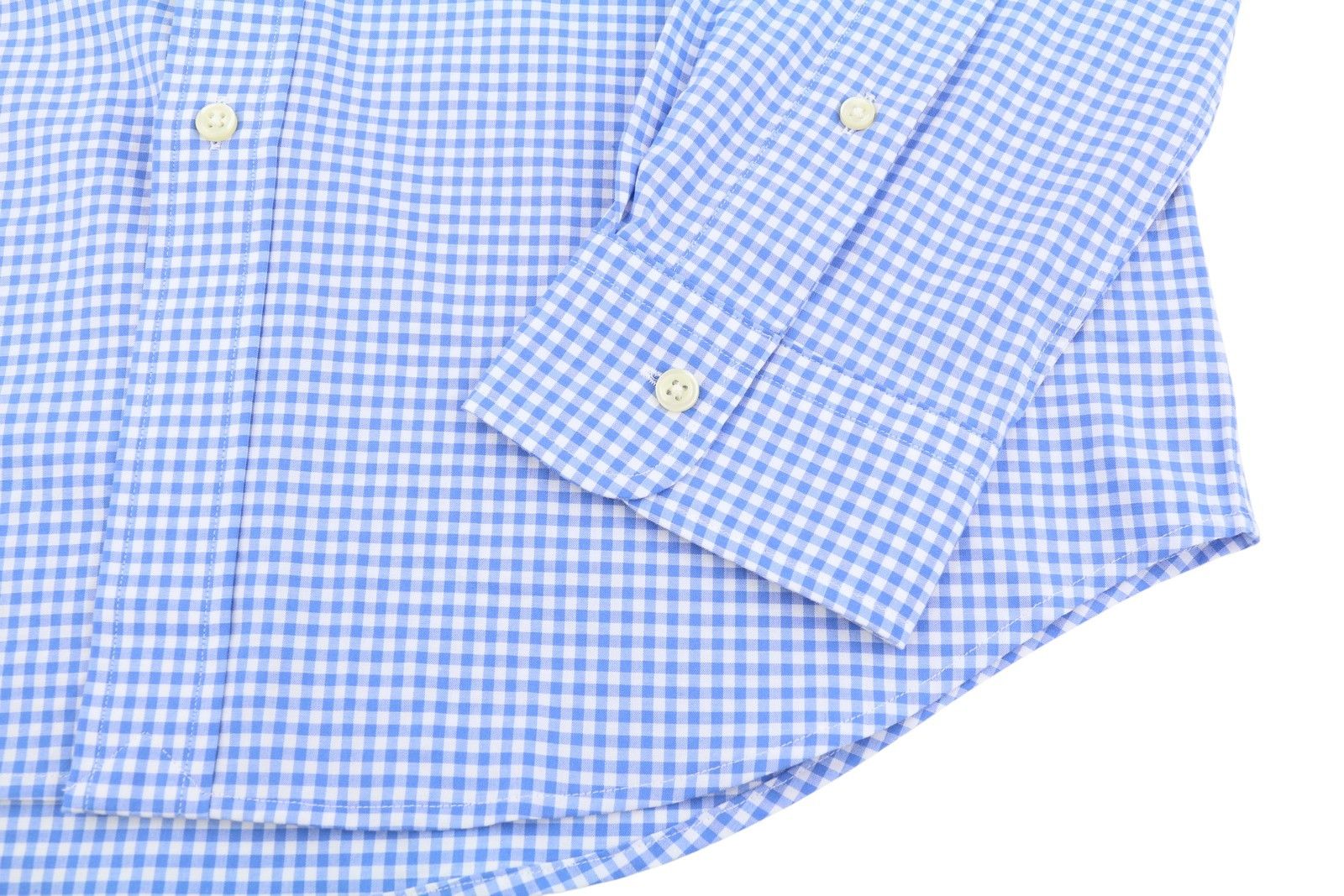 Ralph Lauren CORE REPLEN M Blue Check Button-Down Custom Fit 87005 Size US M / EU 48-50 / 2 - 5 Thumbnail
